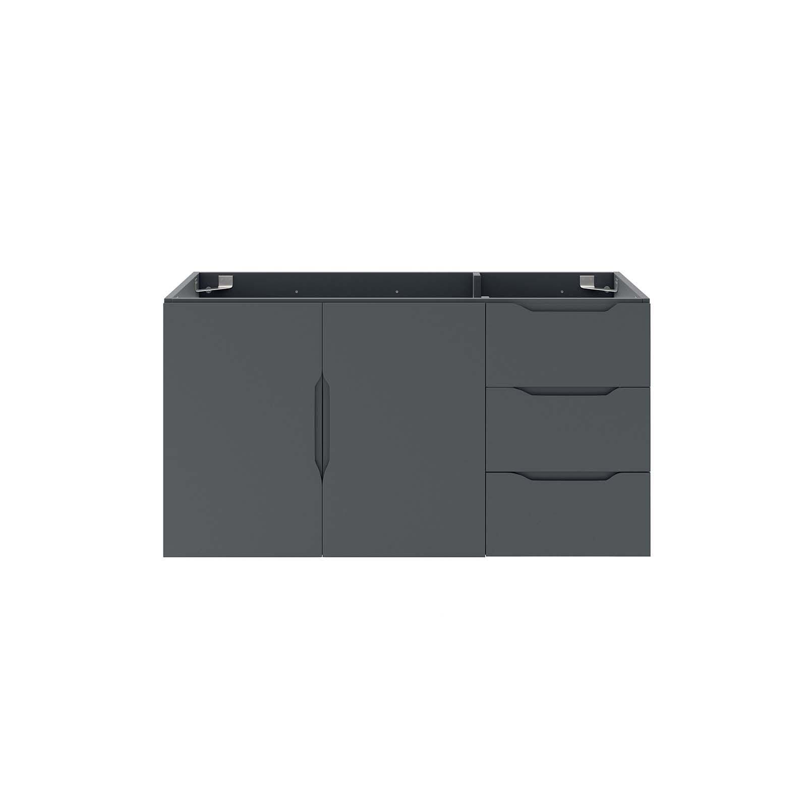 Modway Vitality 36" Bathroom Vanity Cabinet (Sink Basin Not Included), Gray, large