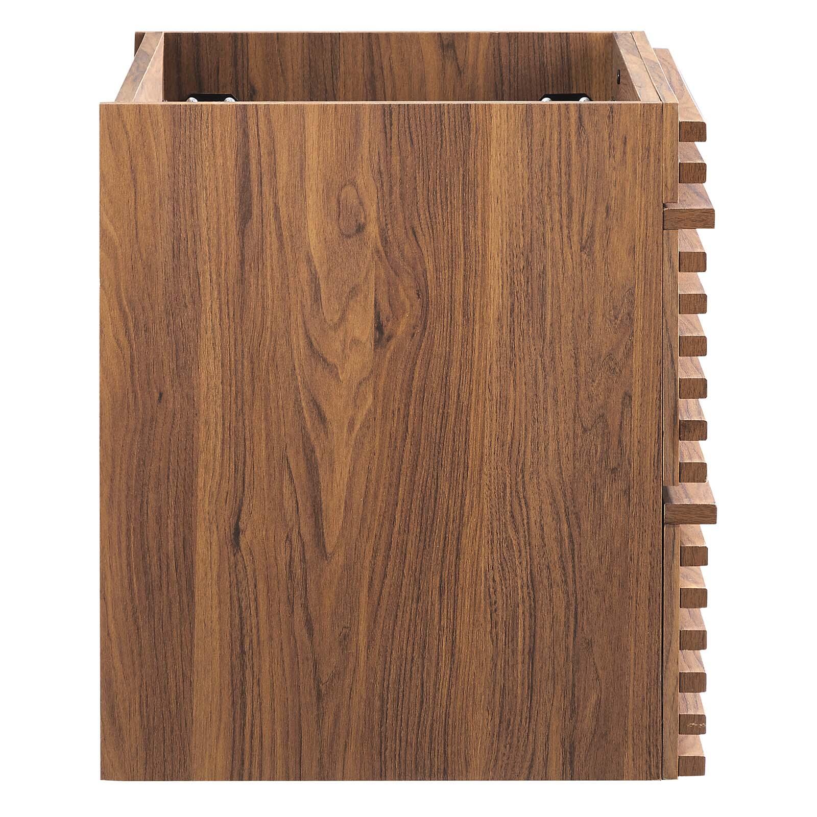 Render 24" Wall-Mount Bathroom Vanity Cabinet, Walnut, large