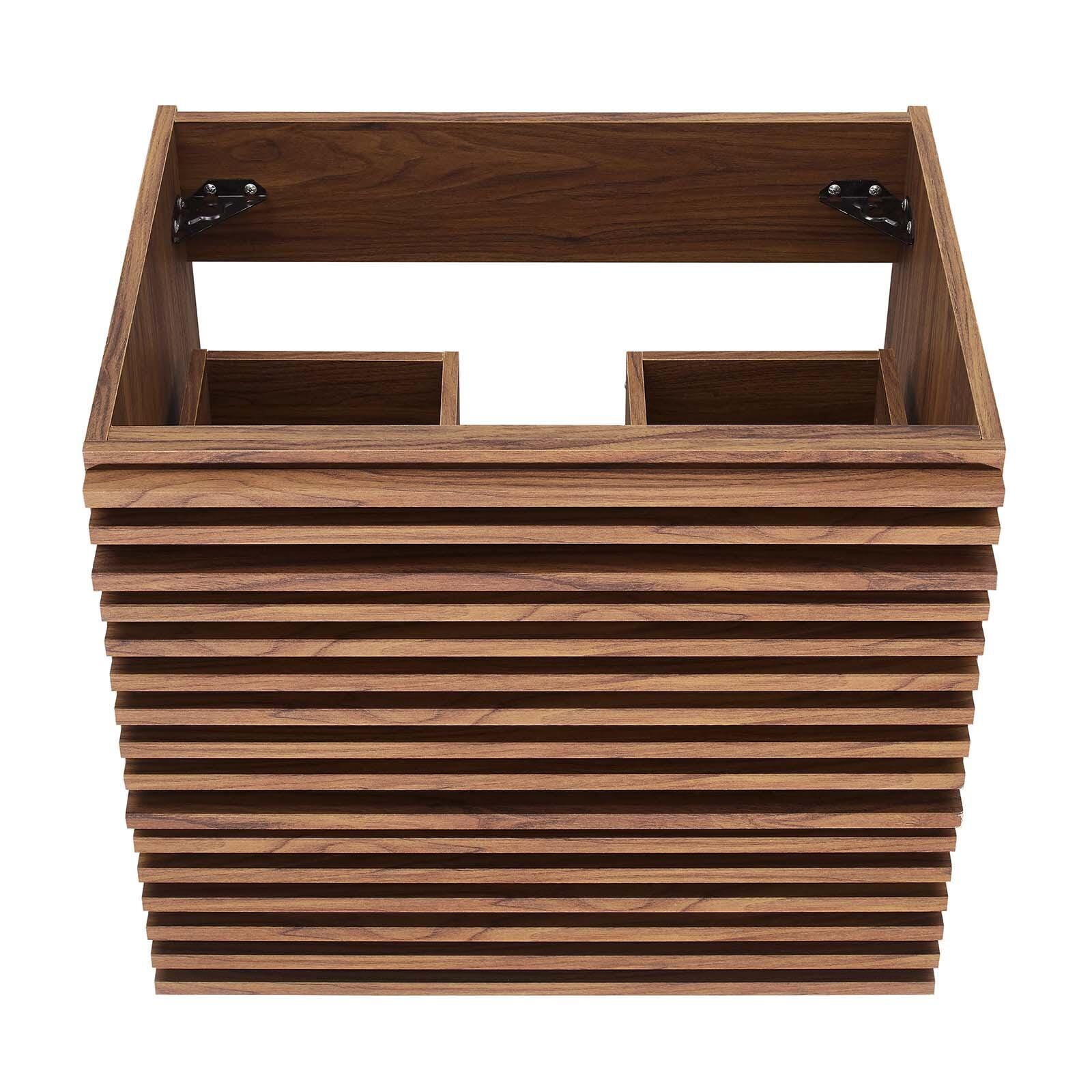 Render 24" Wall-Mount Bathroom Vanity Cabinet, Walnut, large