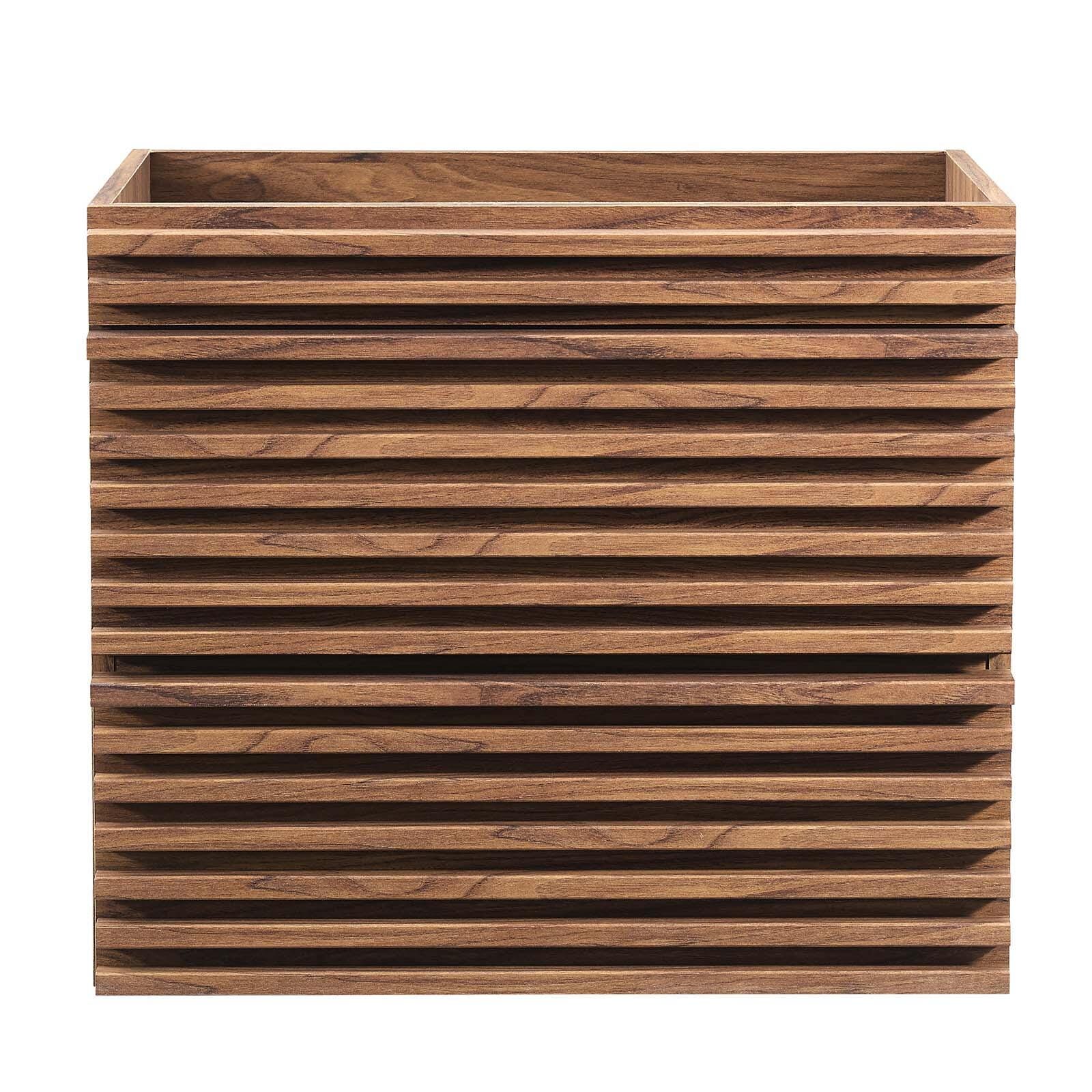 Render 24" Wall-Mount Bathroom Vanity Cabinet, Walnut, large