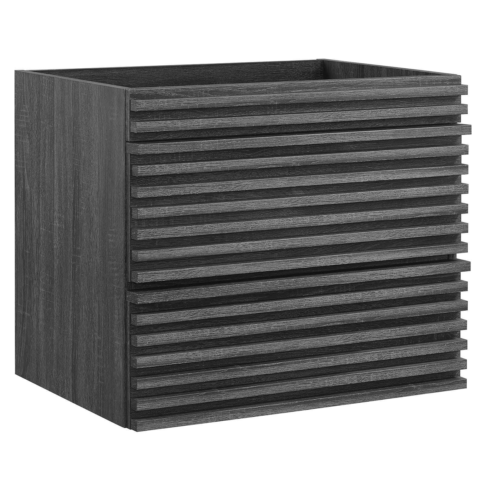 Render 24" Wall-Mount Bathroom Vanity Cabinet, Charcoal, large