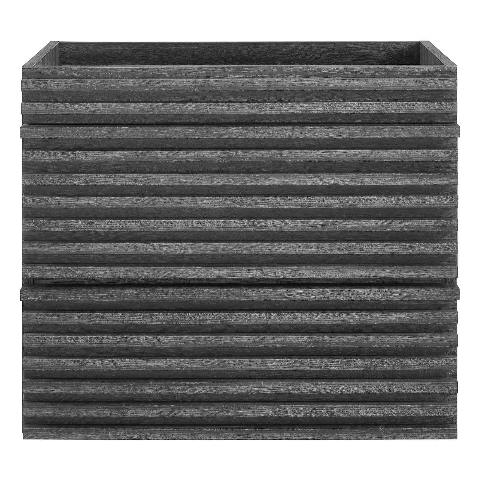 Modway Render 24" Wall-Mount Bathroom Vanity Cabinet, Charcoal, large