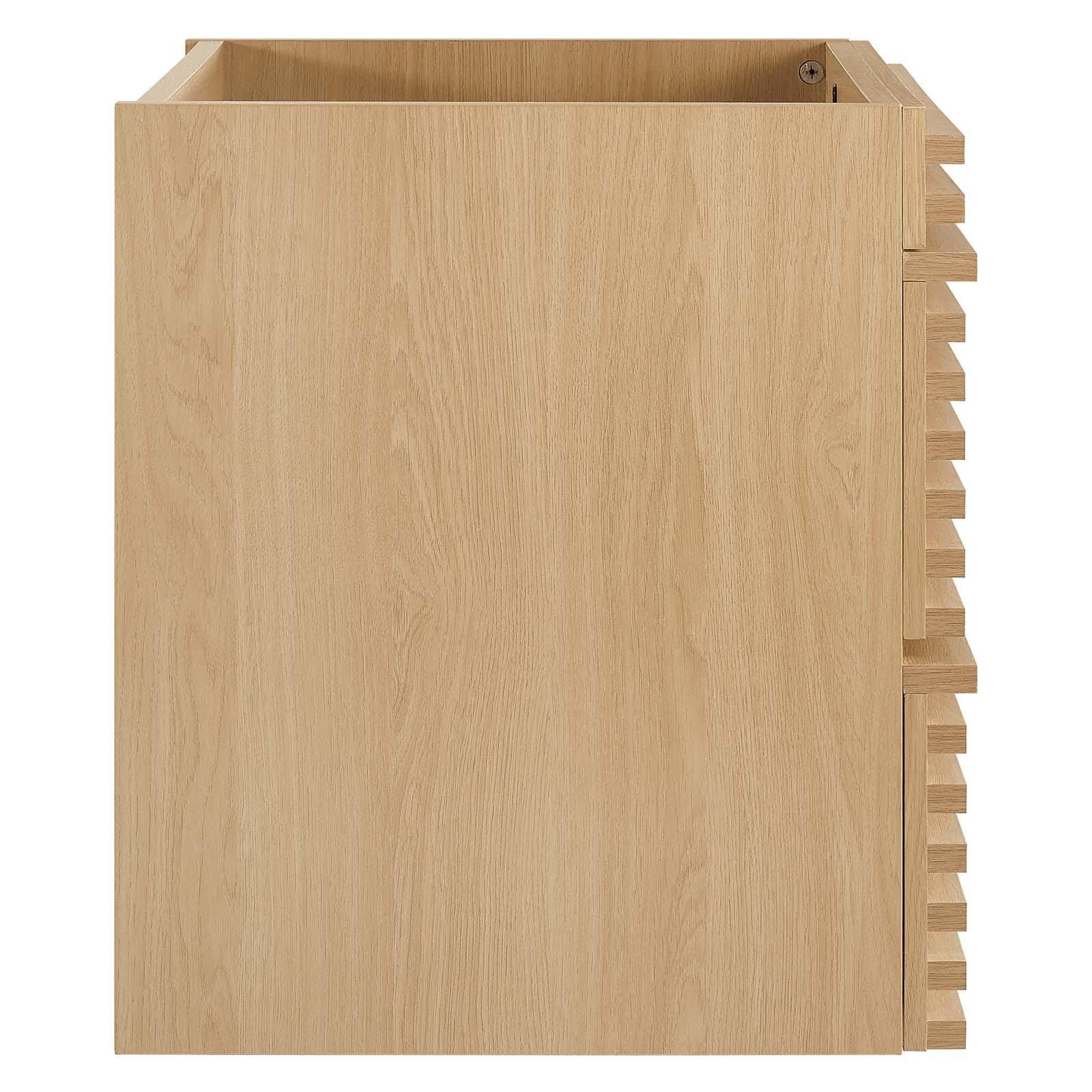 Modway Render 24" Wall-Mount Bathroom Vanity Cabinet, Oak, large
