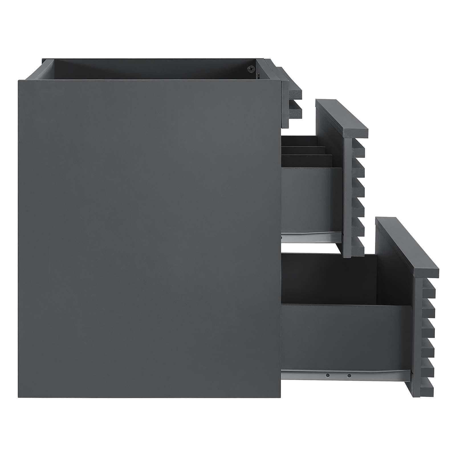 Modway Render 24" Wall-Mount Bathroom Vanity Cabinet, Gray, large