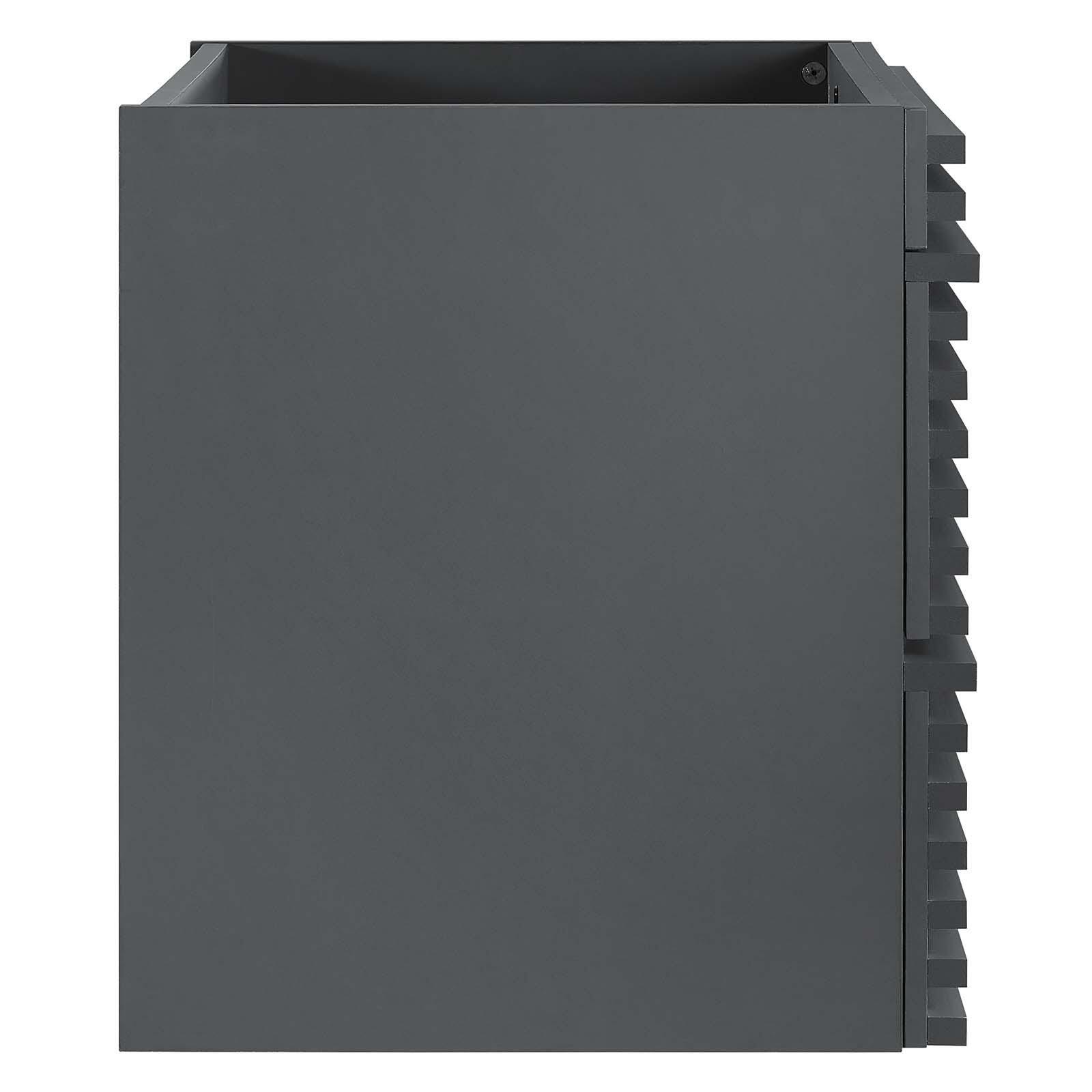Modway Render 24" Wall-Mount Bathroom Vanity Cabinet, Gray, large