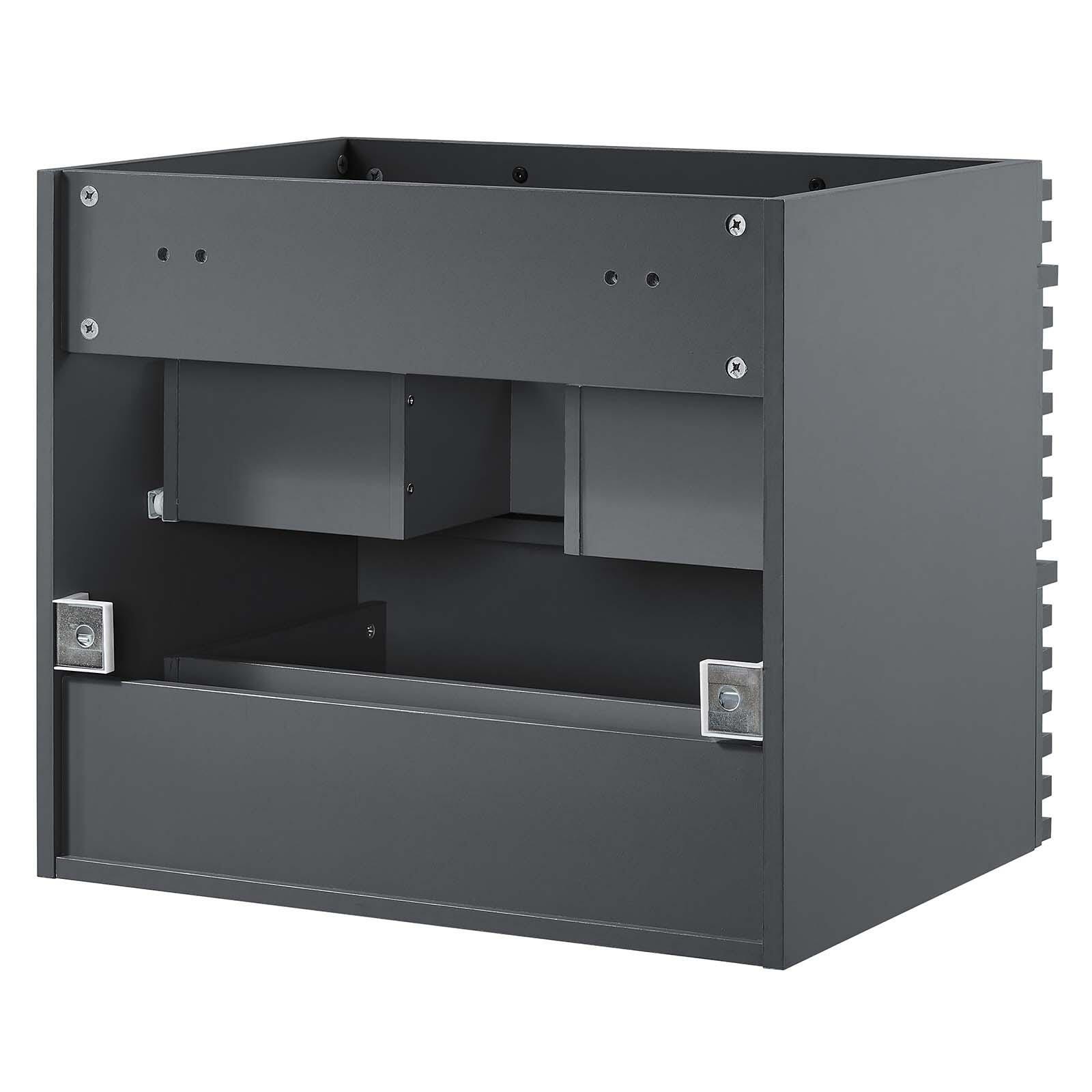 Modway Render 24" Wall-Mount Bathroom Vanity Cabinet, Gray, large