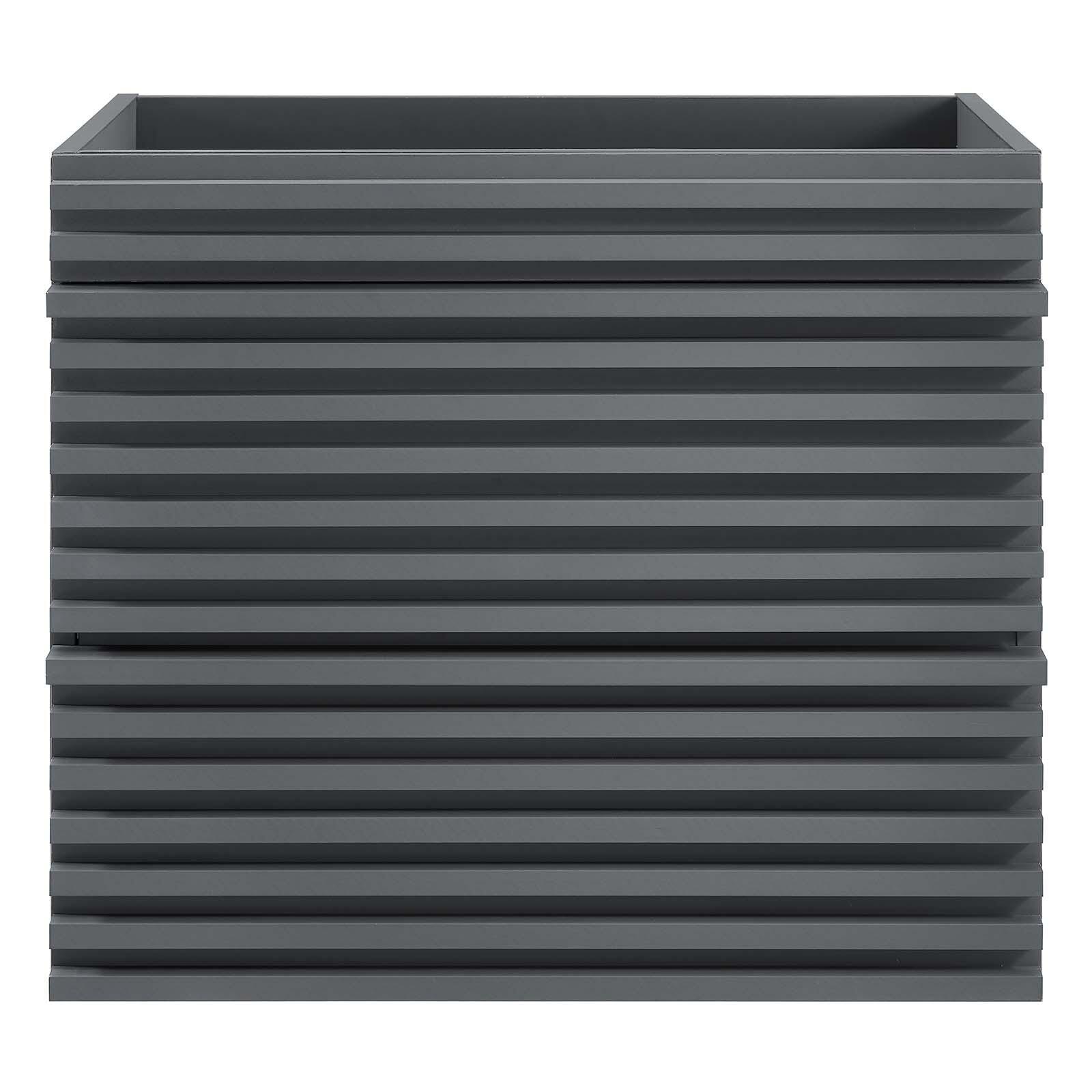 Modway Render 24" Wall-Mount Bathroom Vanity Cabinet, Gray, large