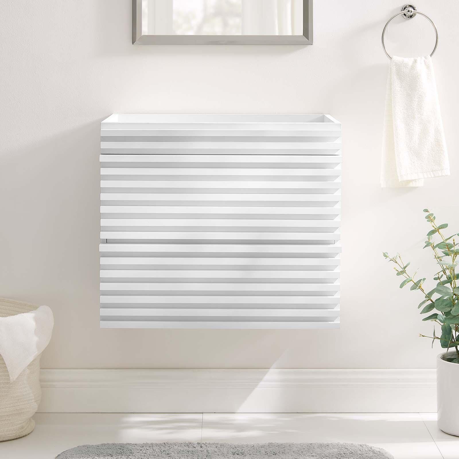Render 24" Wall-Mount Bathroom Vanity Cabinet, White, rollover