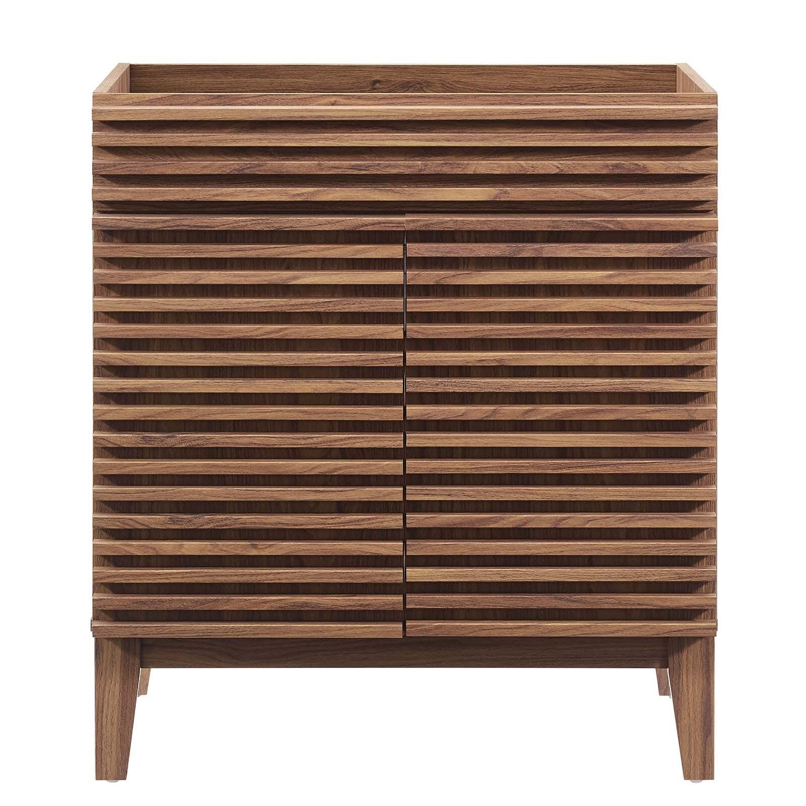 Modway Render 30" Bathroom Vanity Cabinet, Walnut, large