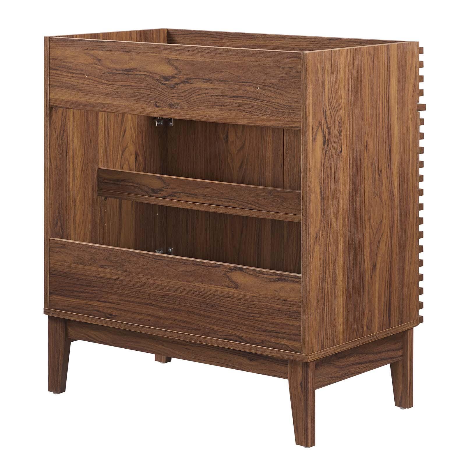 Modway Render 30" Bathroom Vanity Cabinet, Walnut, large