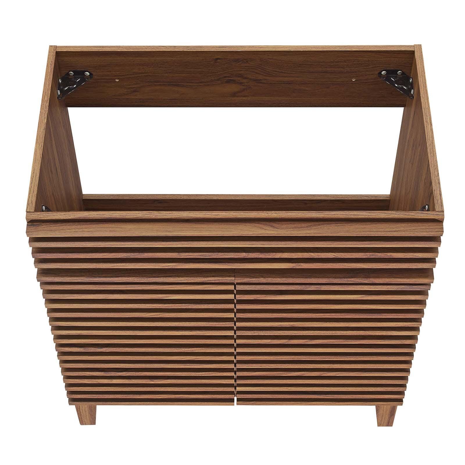 Modway Render 30" Bathroom Vanity Cabinet, Walnut, large
