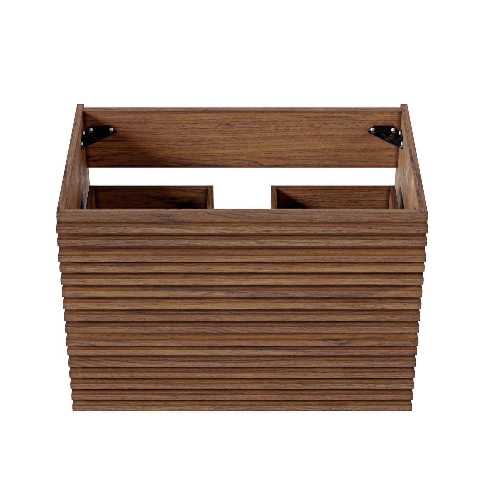 Render 30" Wall-Mount Bathroom Vanity, Walnut, large