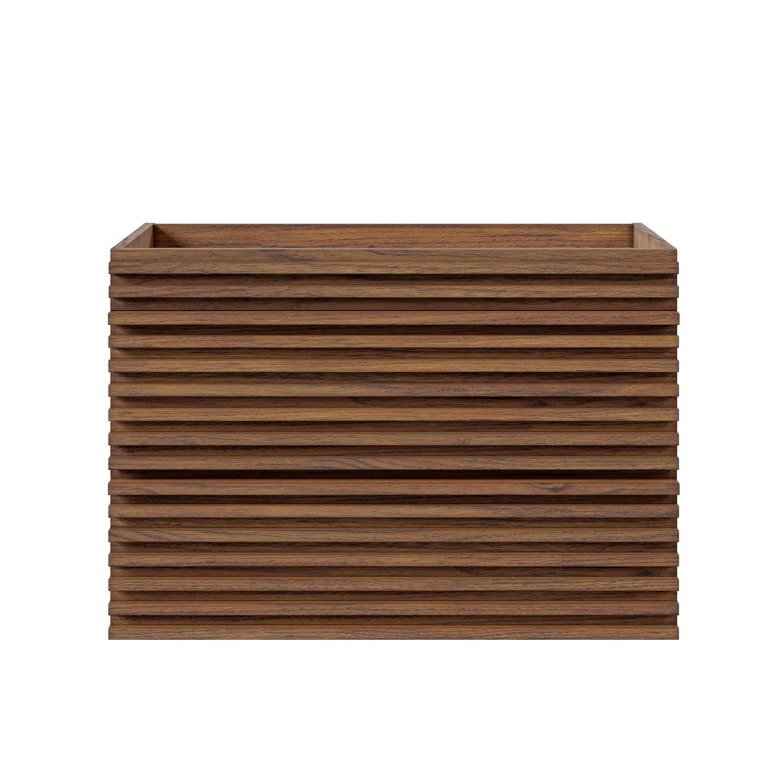 Render 30" Wall-Mount Bathroom Vanity, Walnut, large