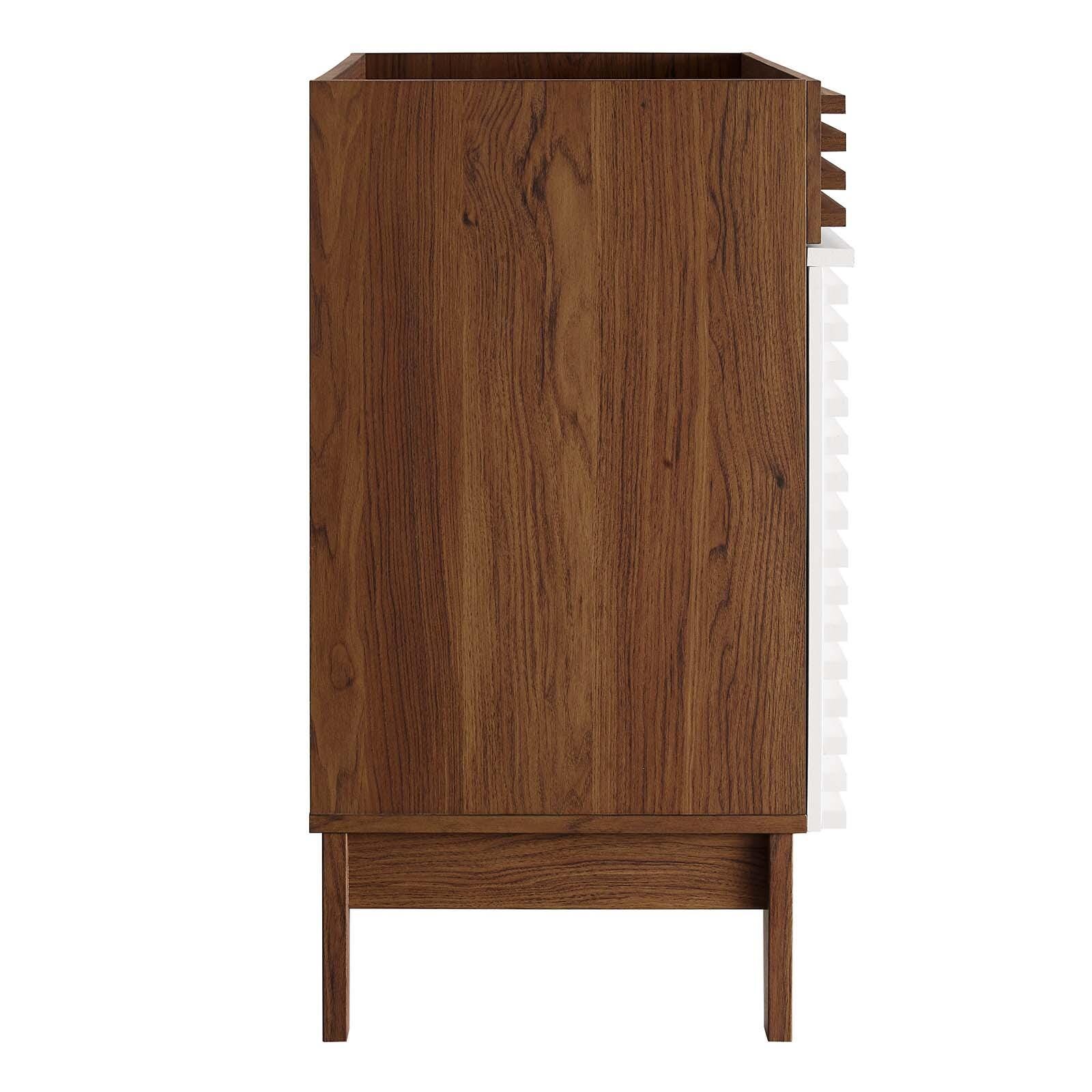Modway Render 30" Bathroom Vanity Cabinet, White/Walnut, large
