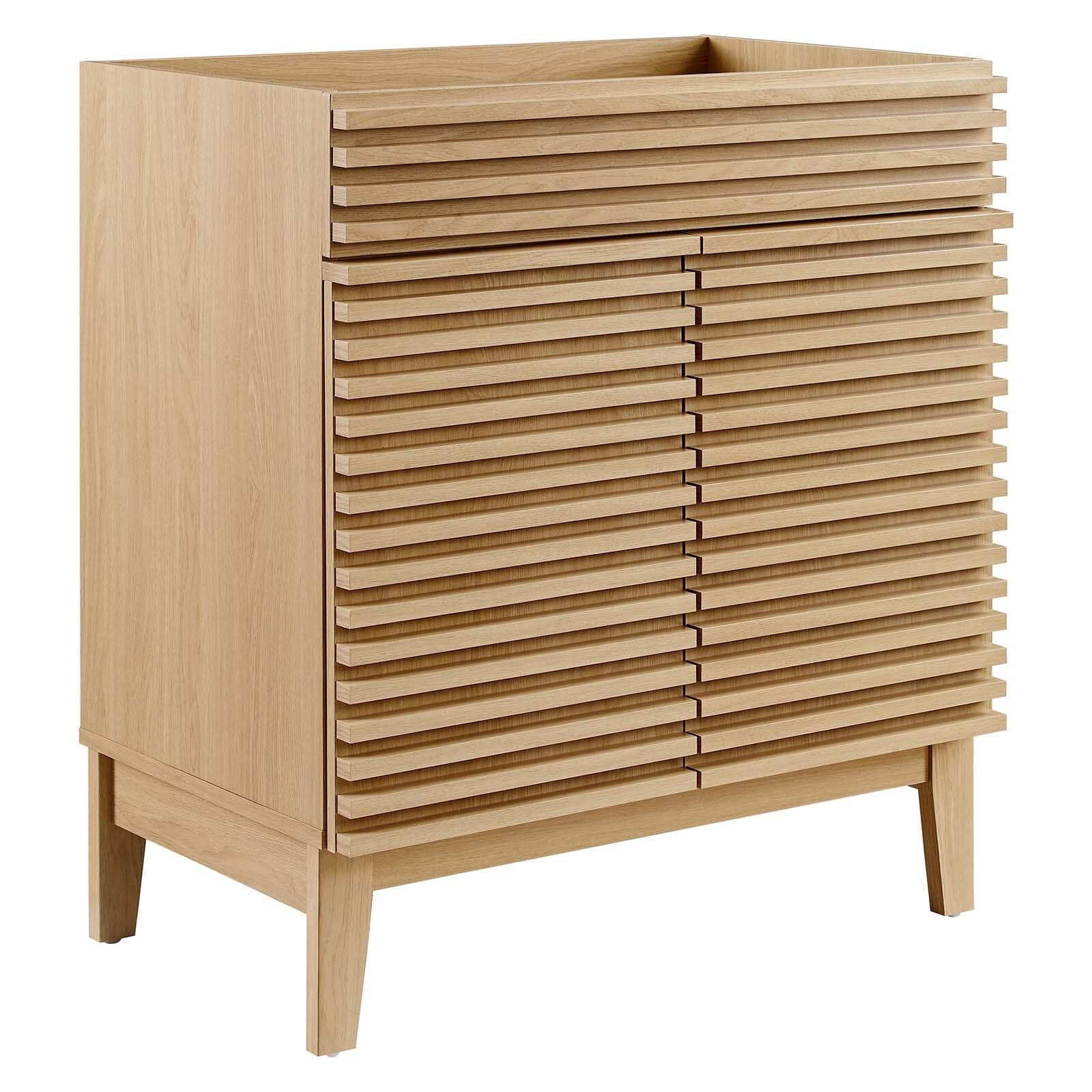 Modway Render 30" Bathroom Vanity Cabinet, Oak, large