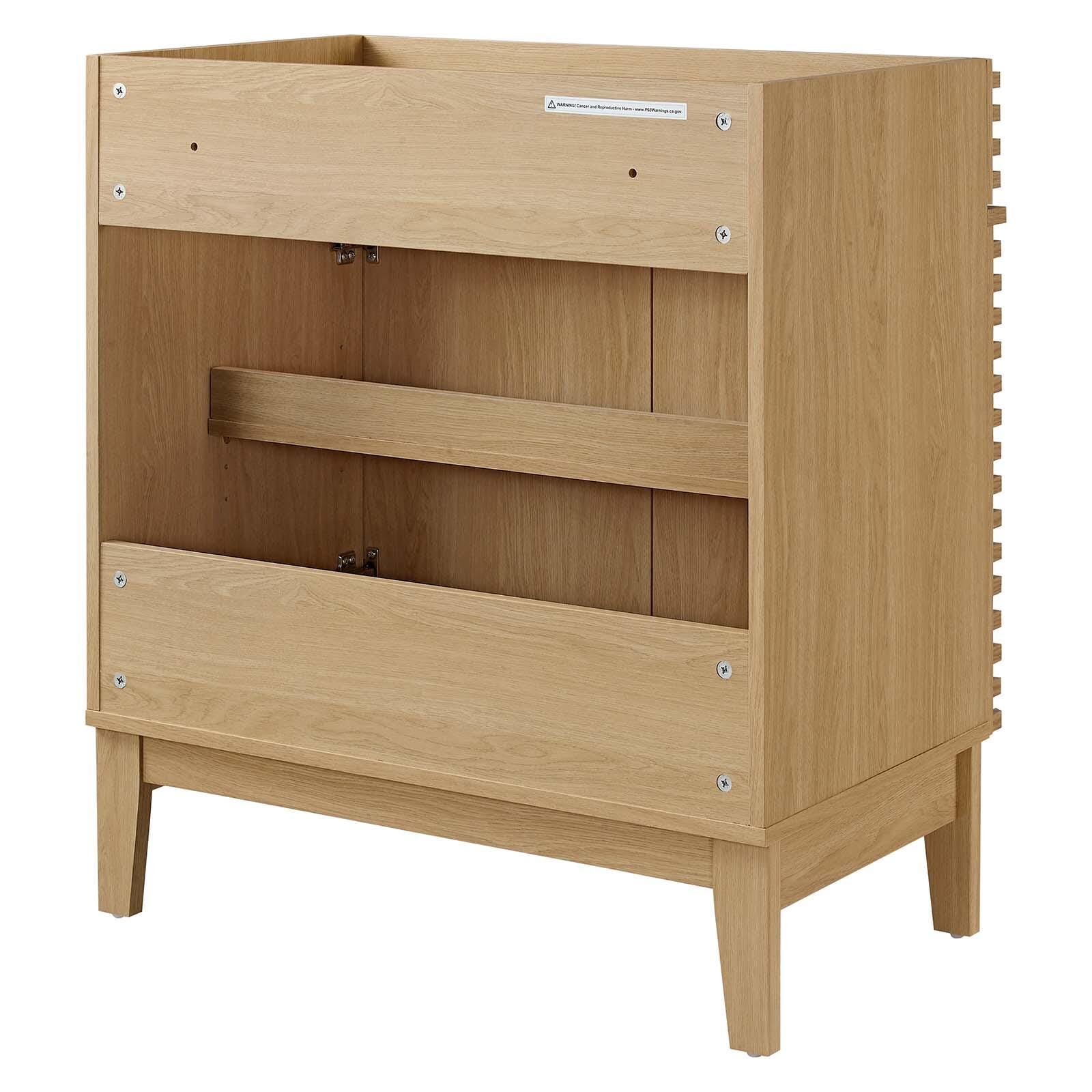 Modway Render 30" Bathroom Vanity Cabinet, Oak, large