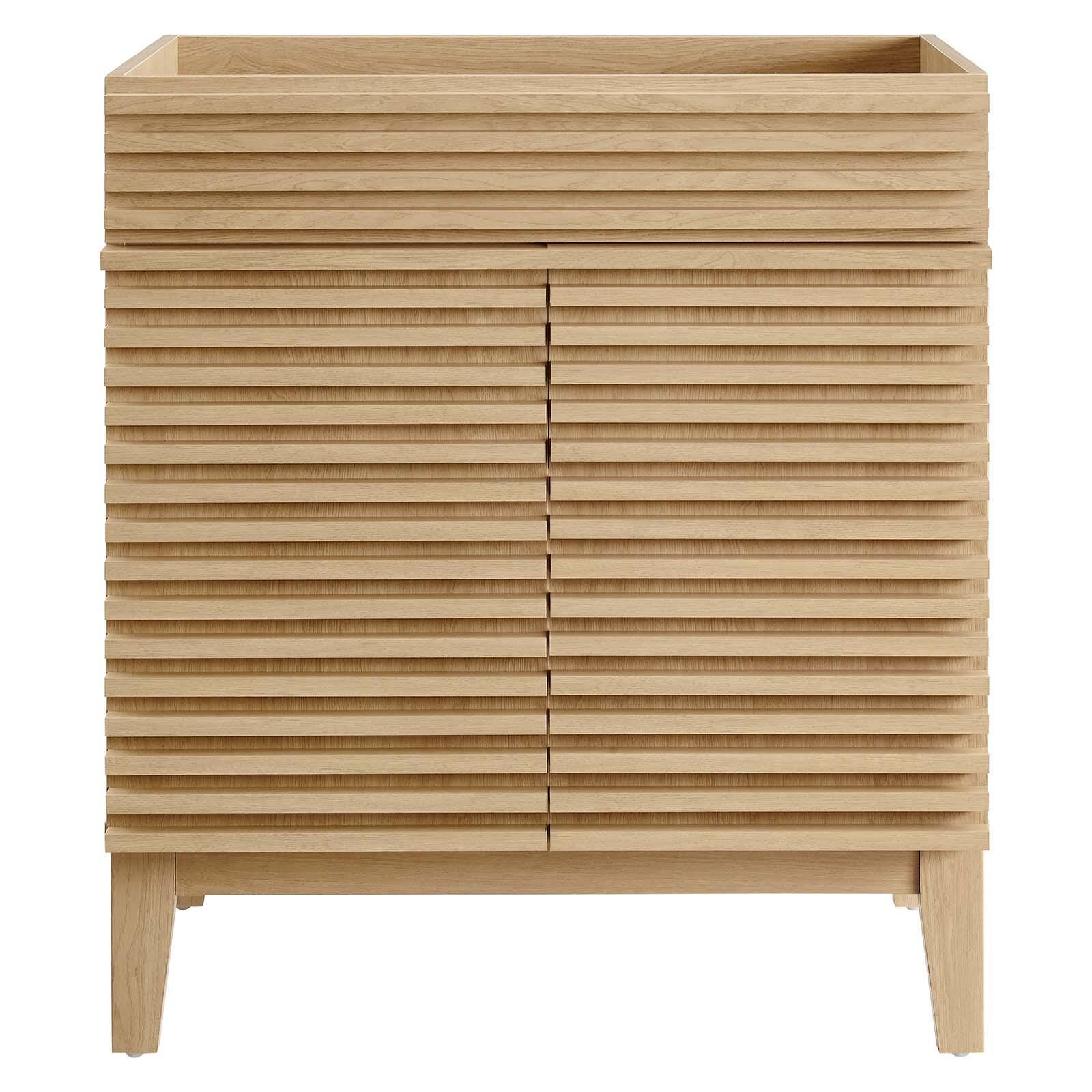 Modway Render 30" Bathroom Vanity Cabinet, Oak, large