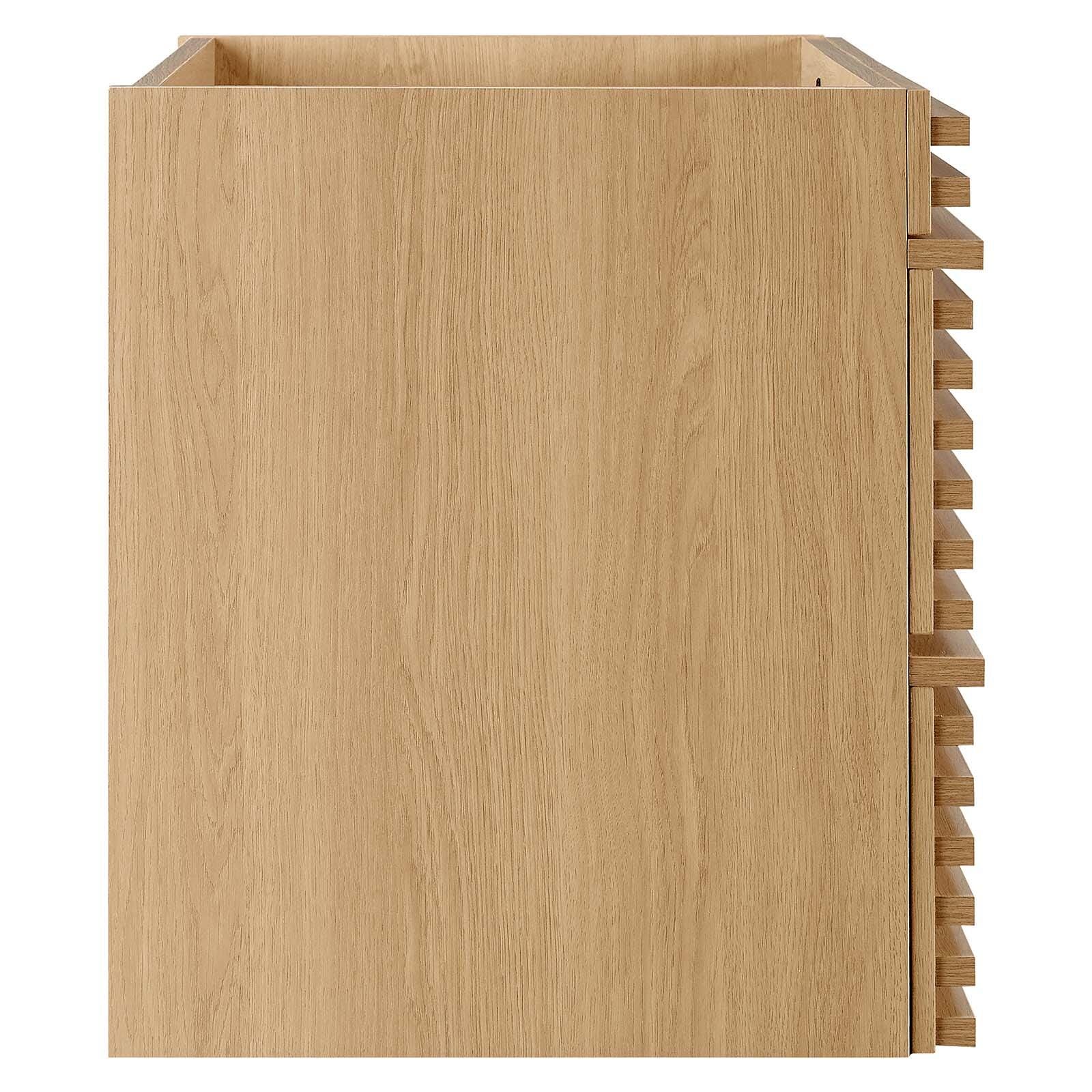 Modway Render 30" Wall-Mount Bathroom Vanity, Oak, large