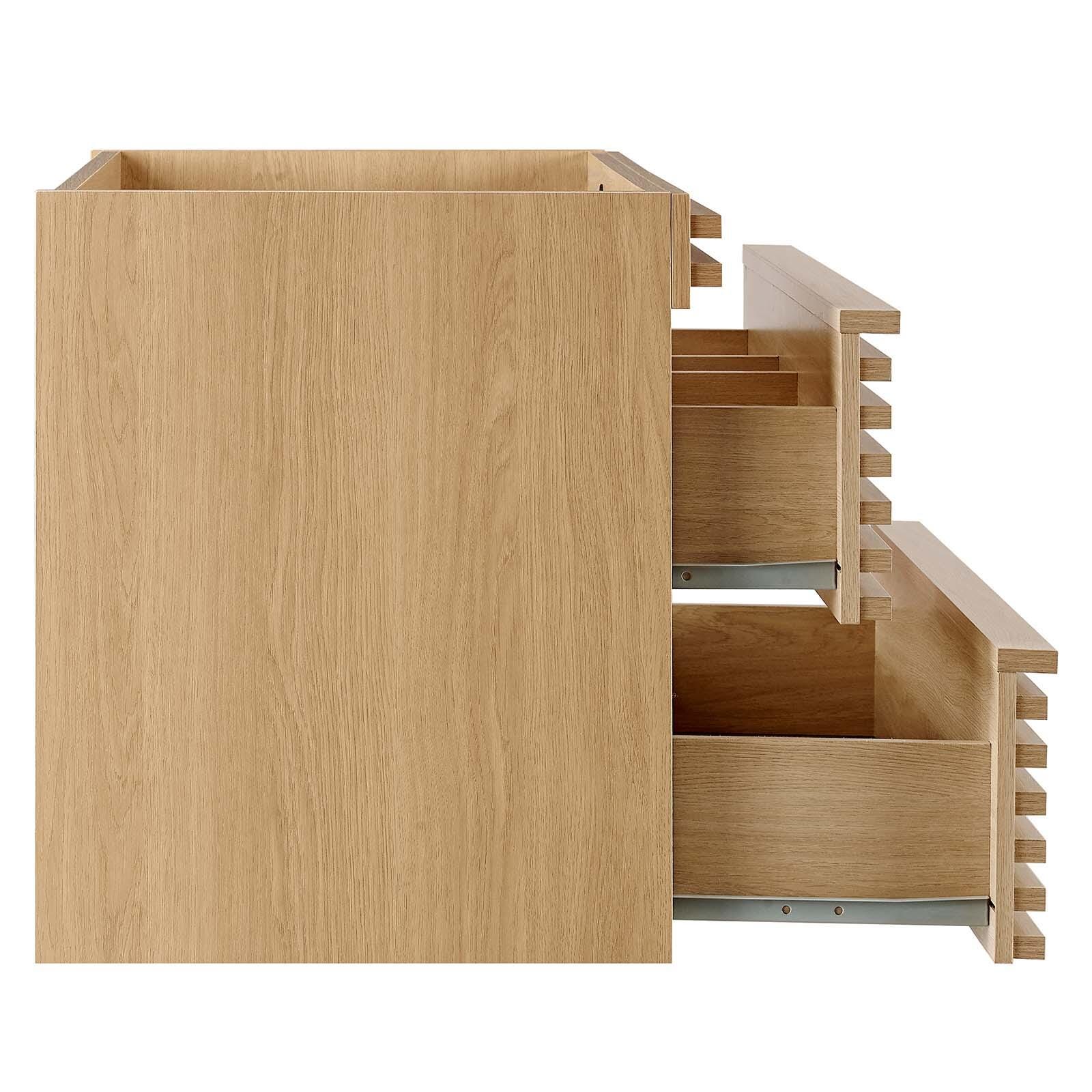 Modway Render 30" Wall-Mount Bathroom Vanity, Oak, large