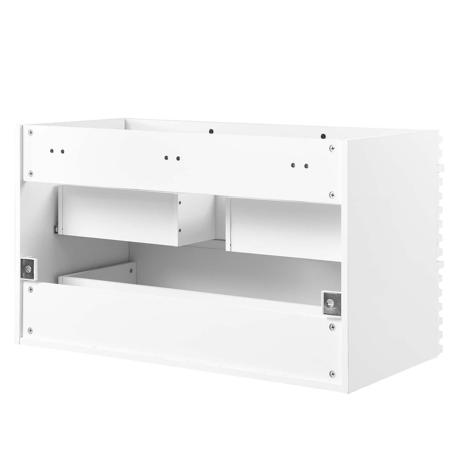 Modway Render 36" Wall-Mount Bathroom Vanity Cabinet, White, large