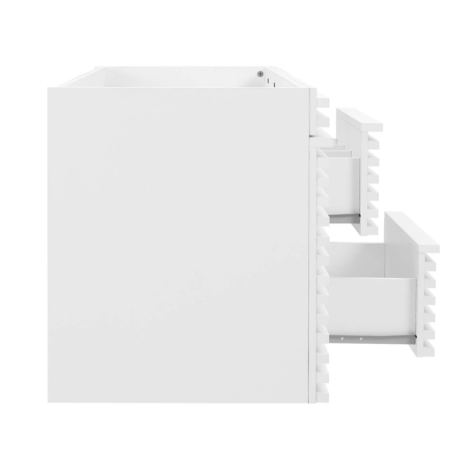 Modway Render 48" Wall-Mount Bathroom Vanity Cabinet, White, large