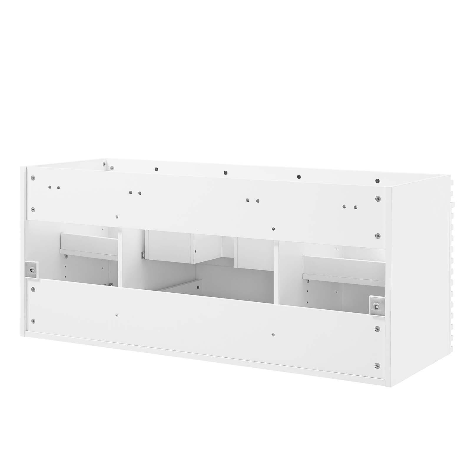Modway Render 48" Wall-Mount Bathroom Vanity Cabinet, White, large
