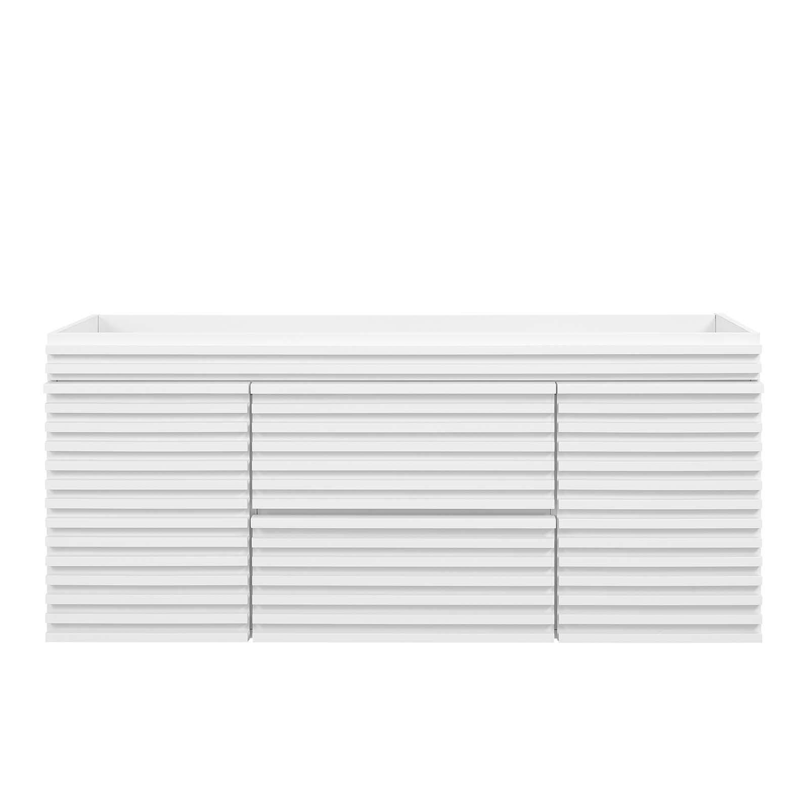 Modway Render 48" Wall-Mount Bathroom Vanity Cabinet, White, large