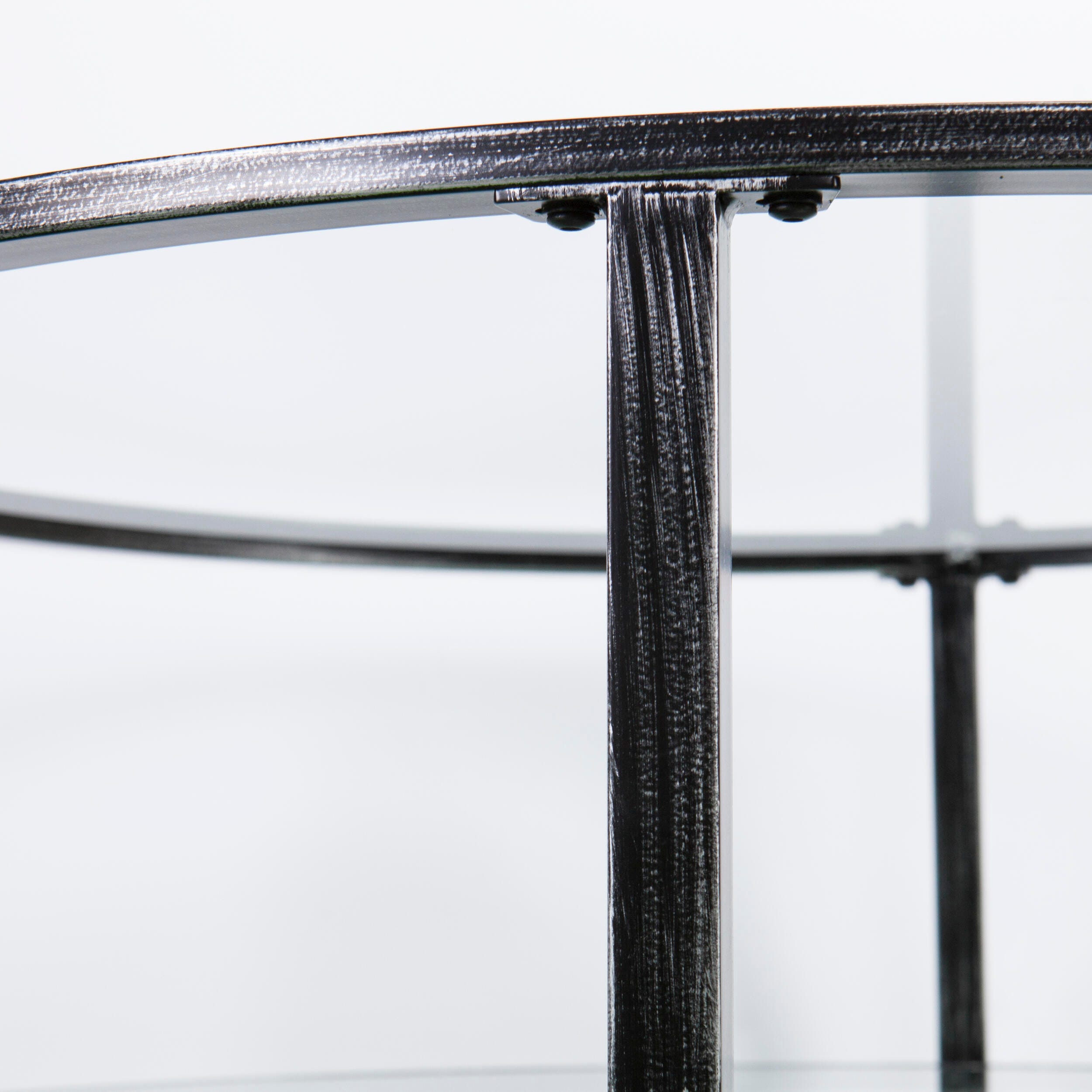 SEI Furniture Renfro Round Cocktail Table, Black, large