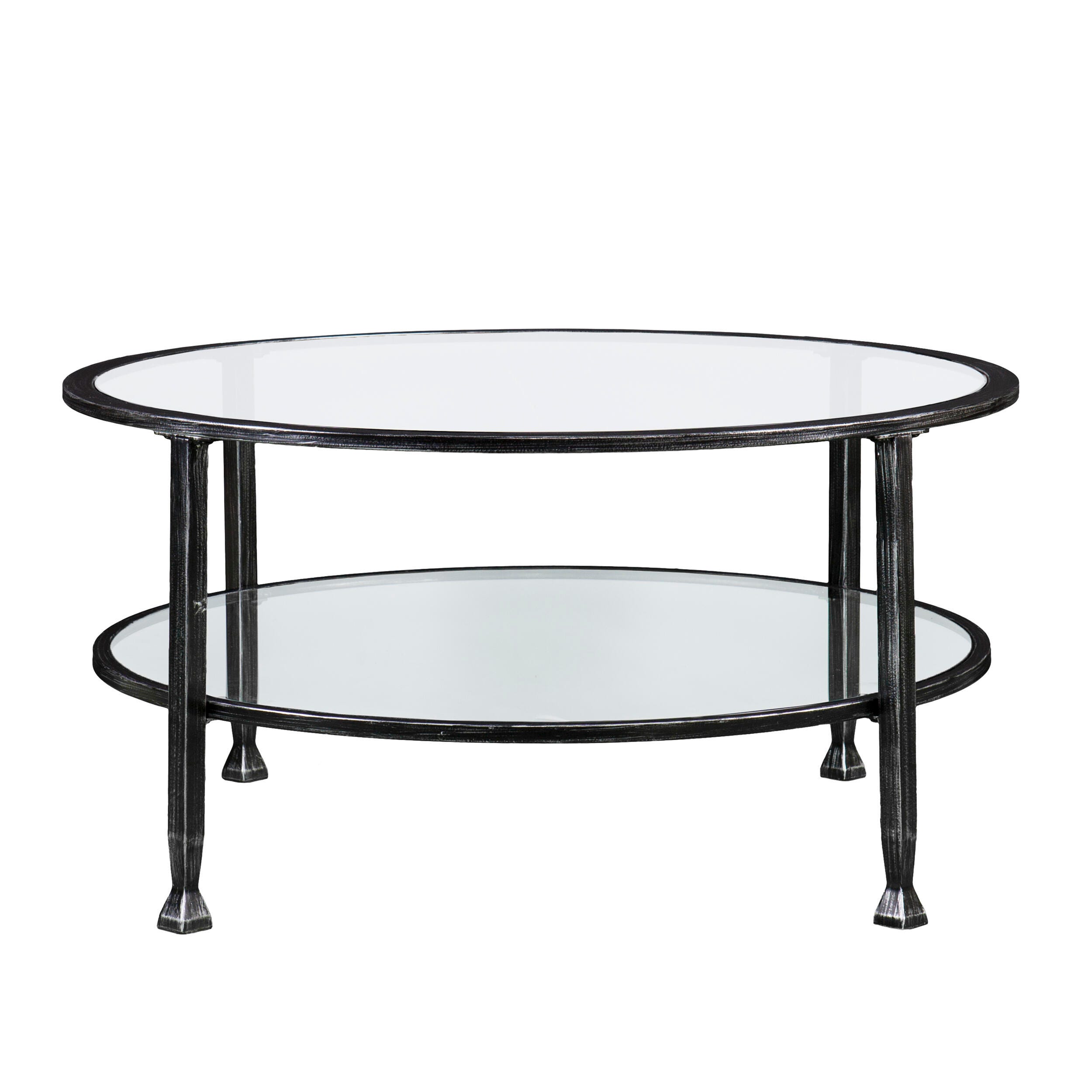 SEI Furniture Renfro Round Cocktail Table, Black, large