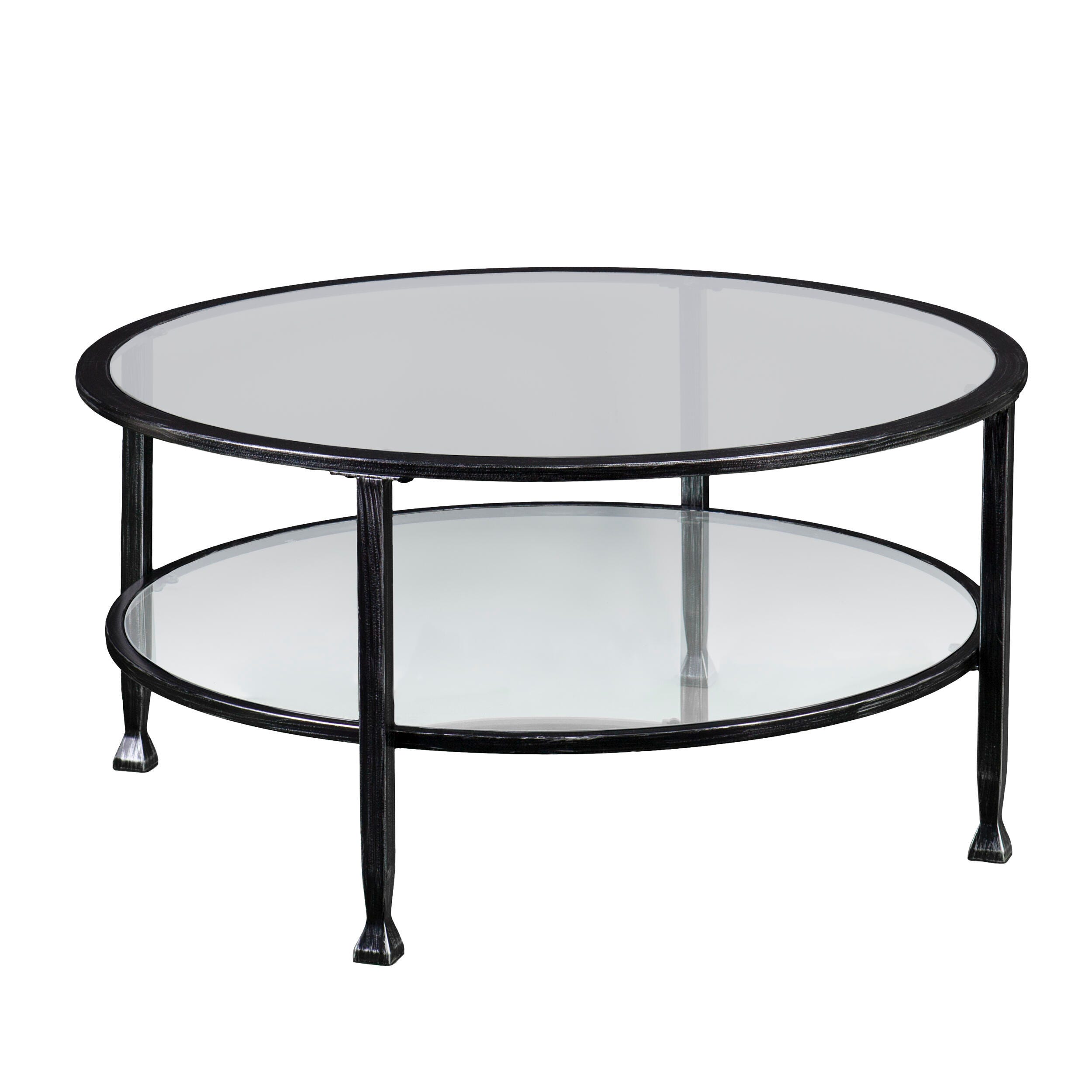 SEI Furniture Renfro Round Cocktail Table, Black, large