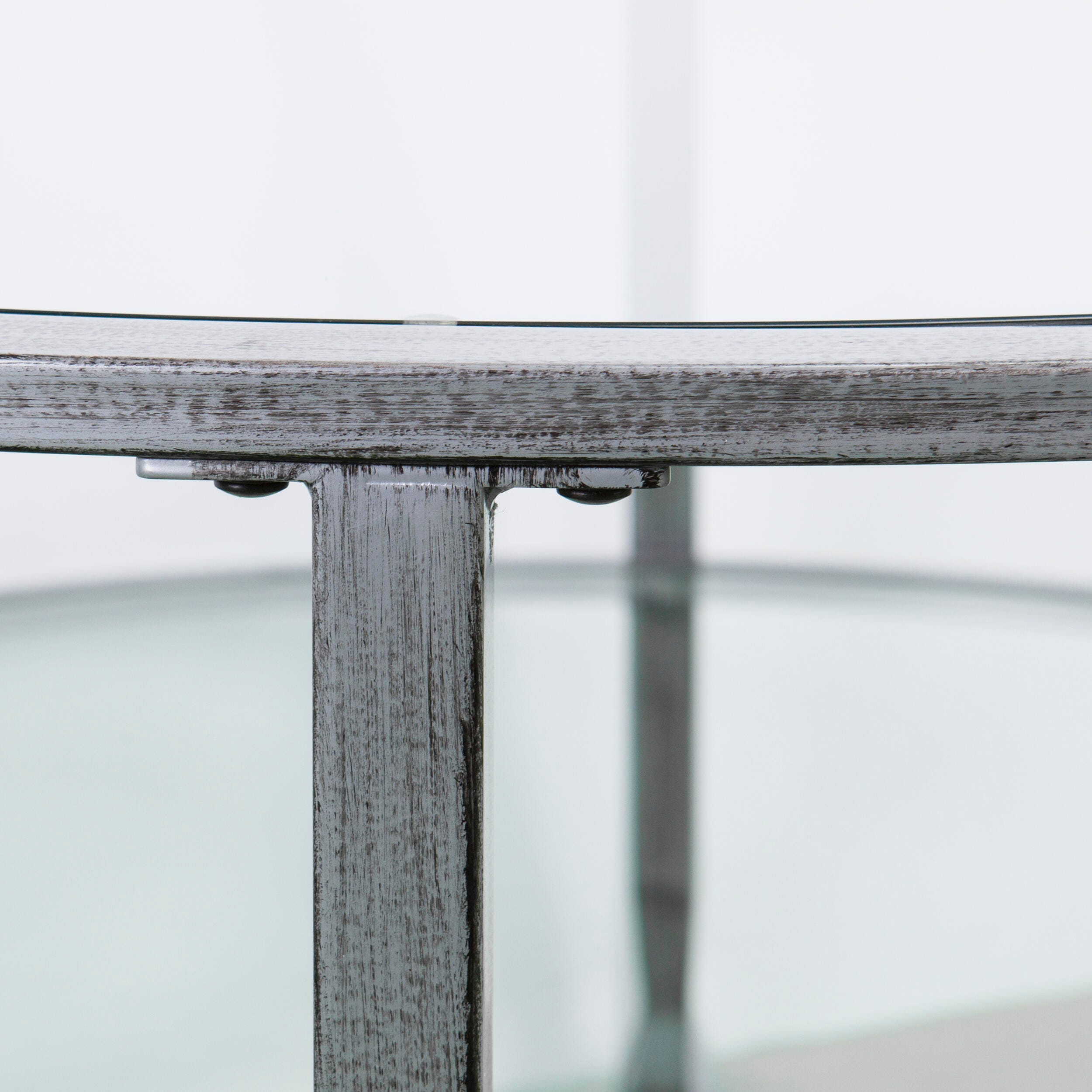 SEI Furniture Renfro Round Cocktail Table, Silver, large