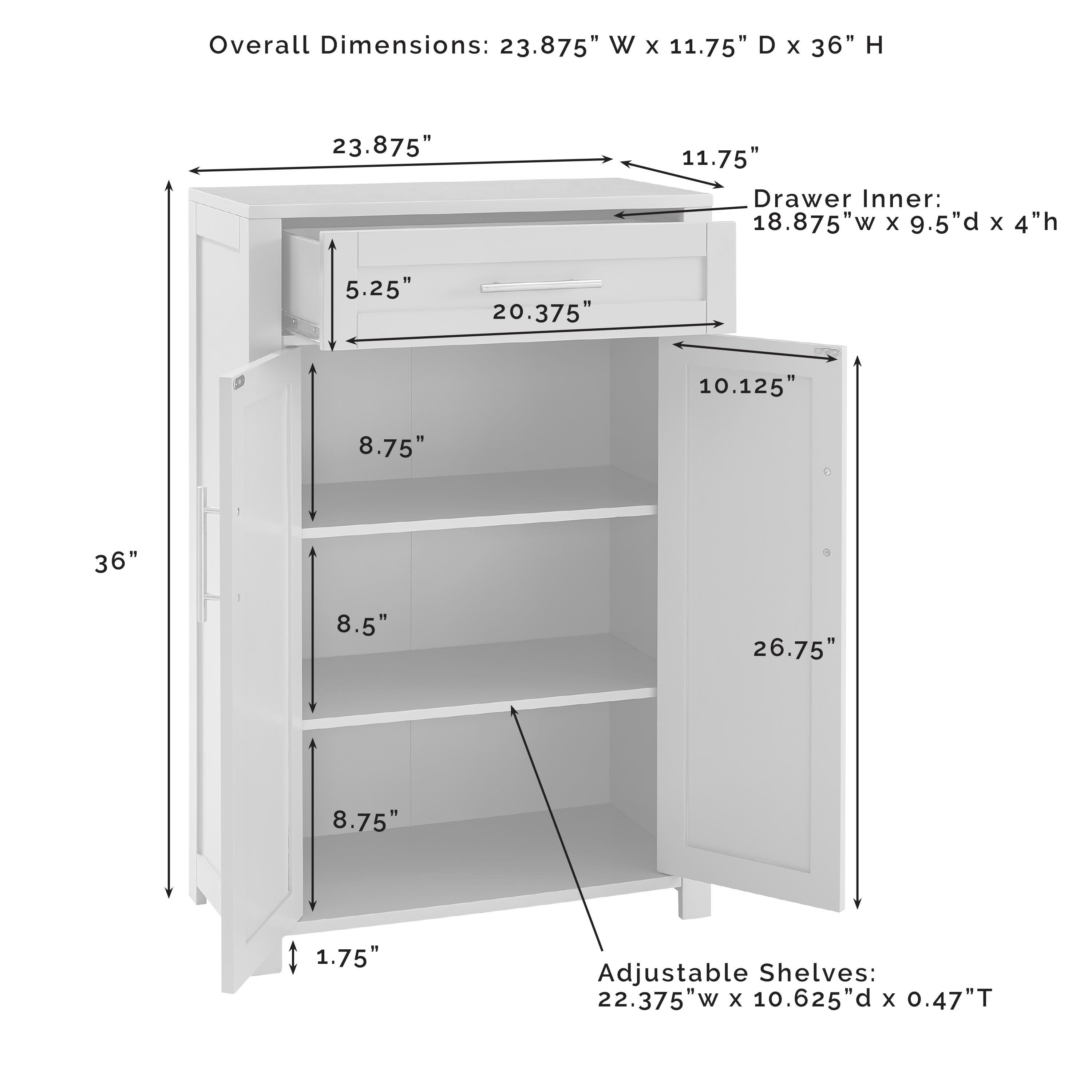 Crosley Furniture Savannah Storage Cabinet, , large