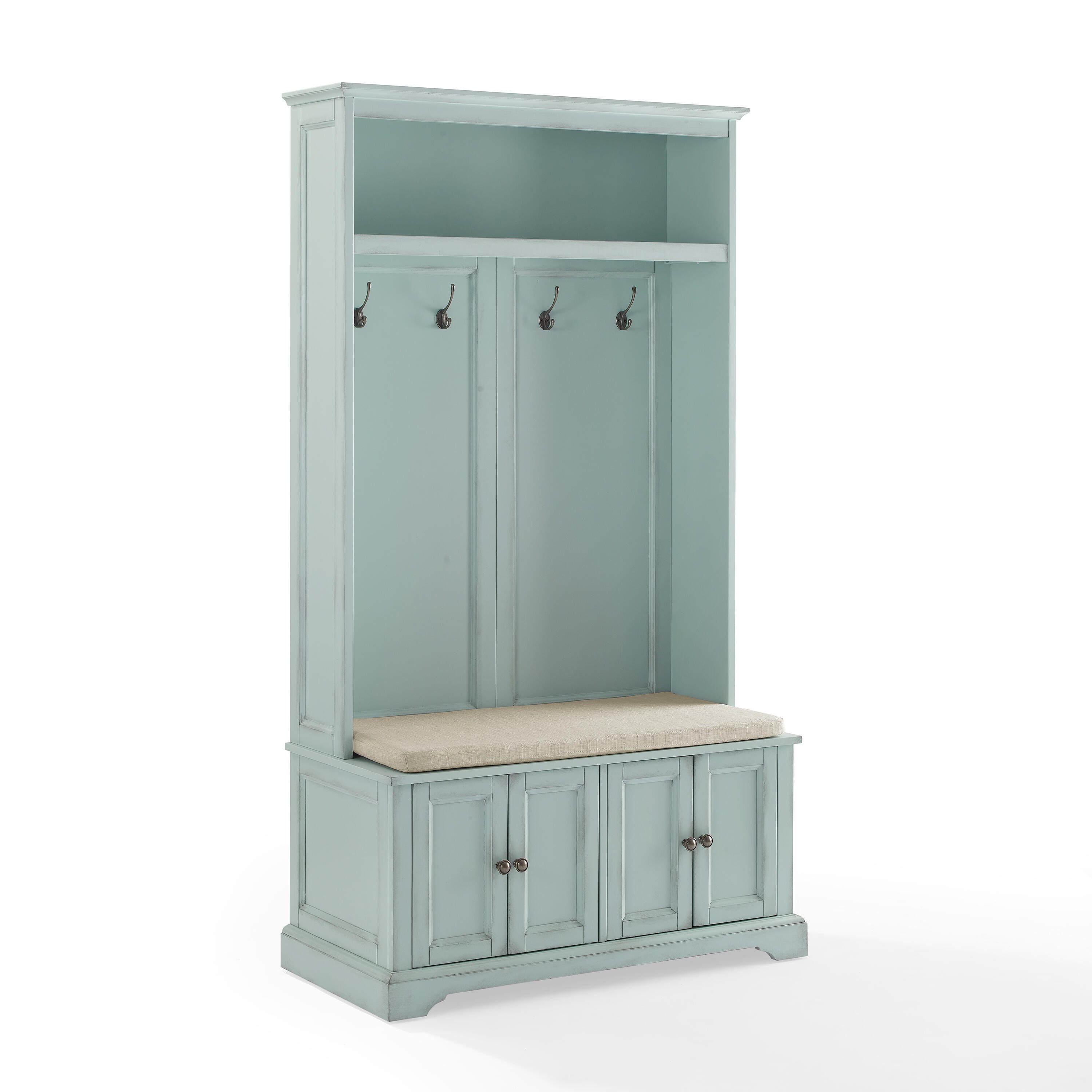 Crosley Holbrook Hall Tree, Seafoam Blue, large