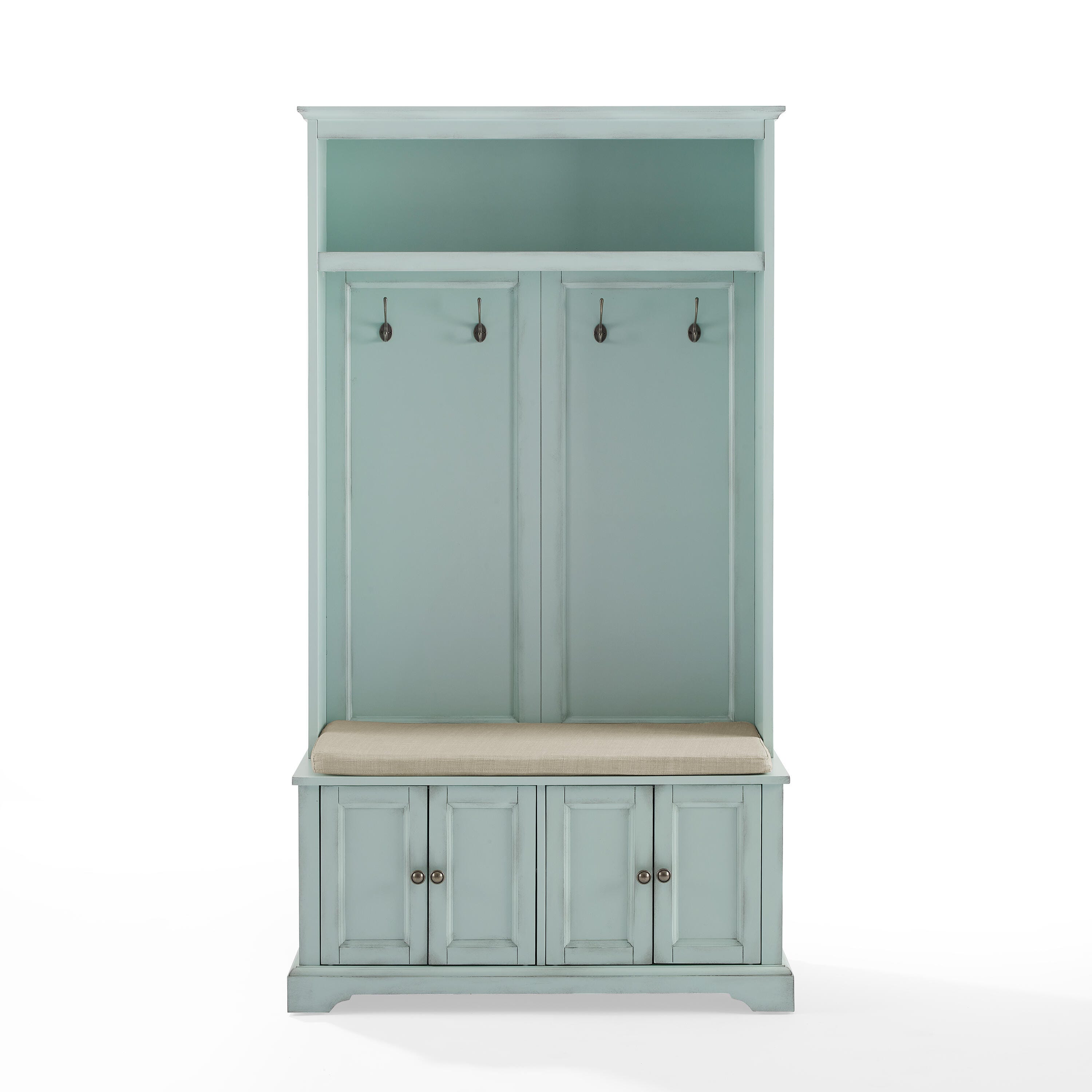 Crosley Holbrook Hall Tree, Seafoam Blue, large