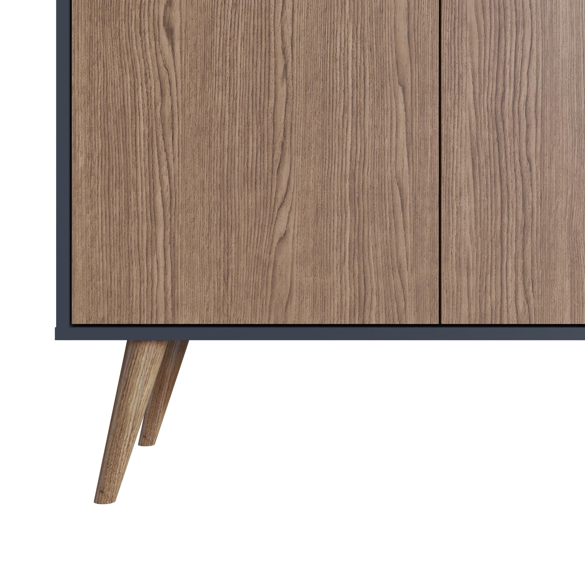Manhattan Comfort Amber 32.8" 2 Shelves Accent Cabinet, Blue/Natural, large
