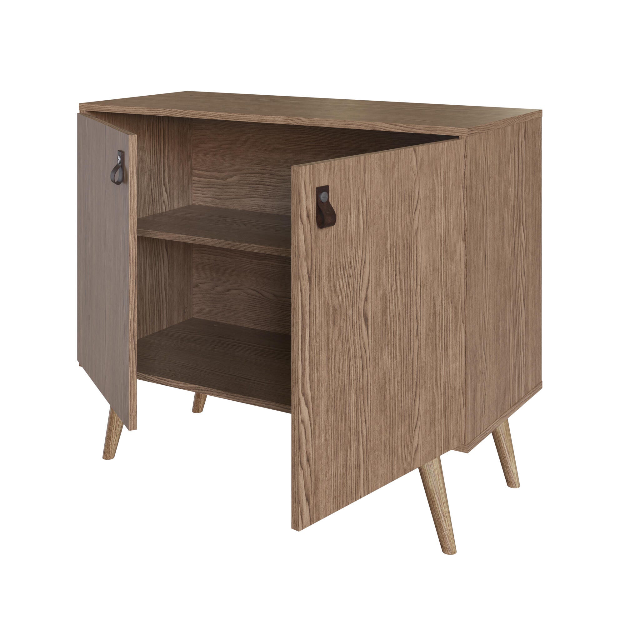 Manhattan Comfort Amber 32.8" 2 Shelves Accent Cabinet, Natural, large