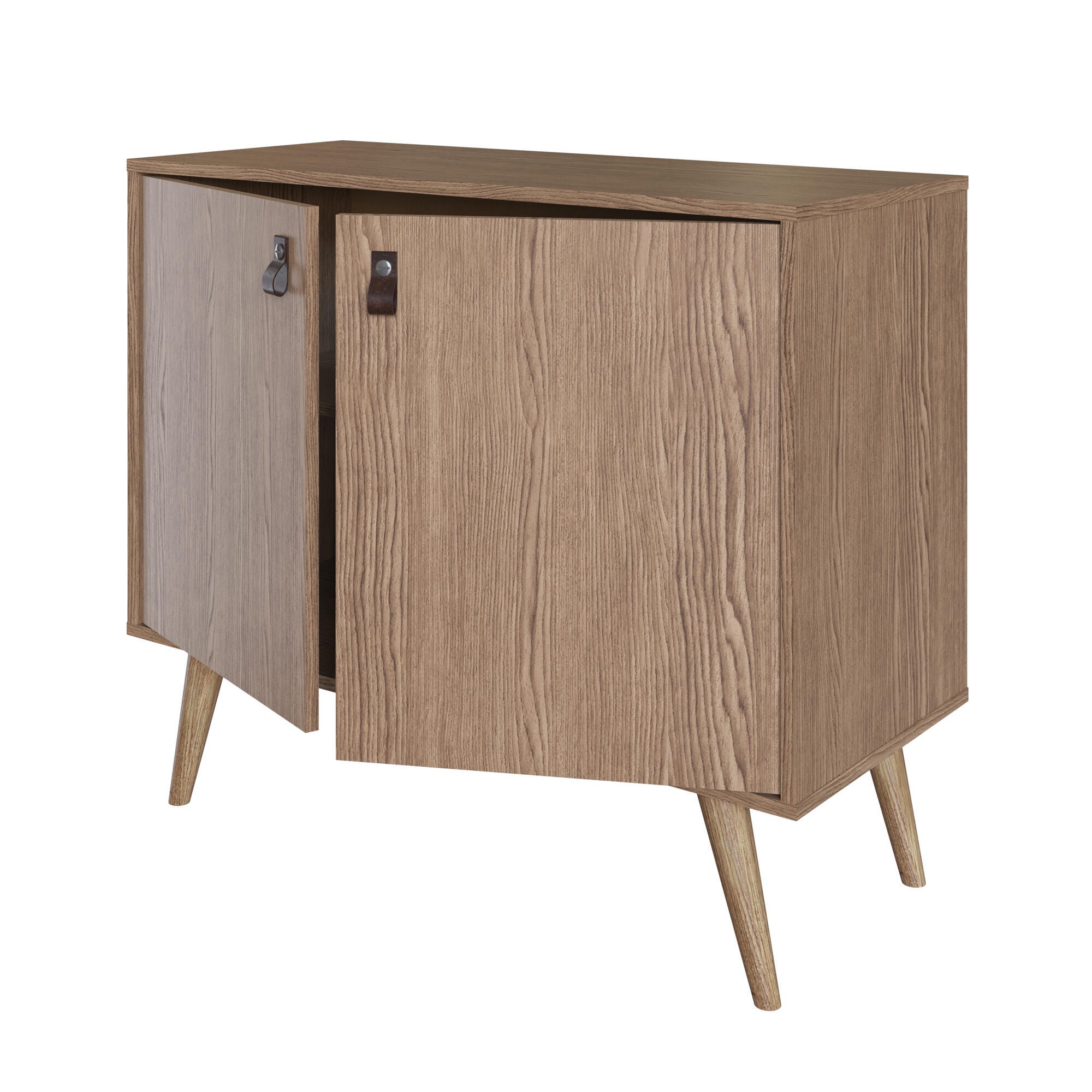 Manhattan Comfort Amber 32.8" 2 Shelves Accent Cabinet, Natural, large
