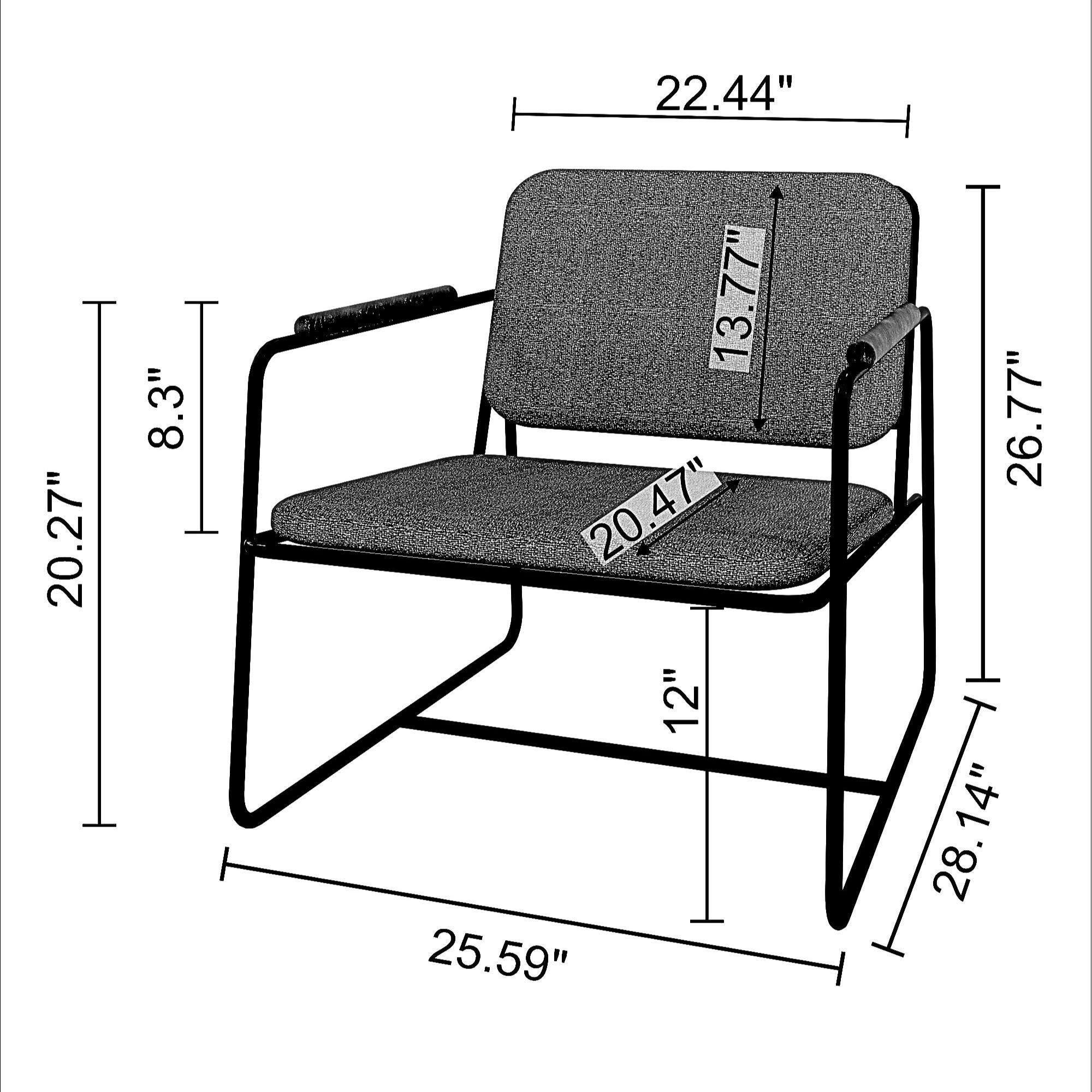 Manhattan Comfort Whythe Accent Chair, Corten, large
