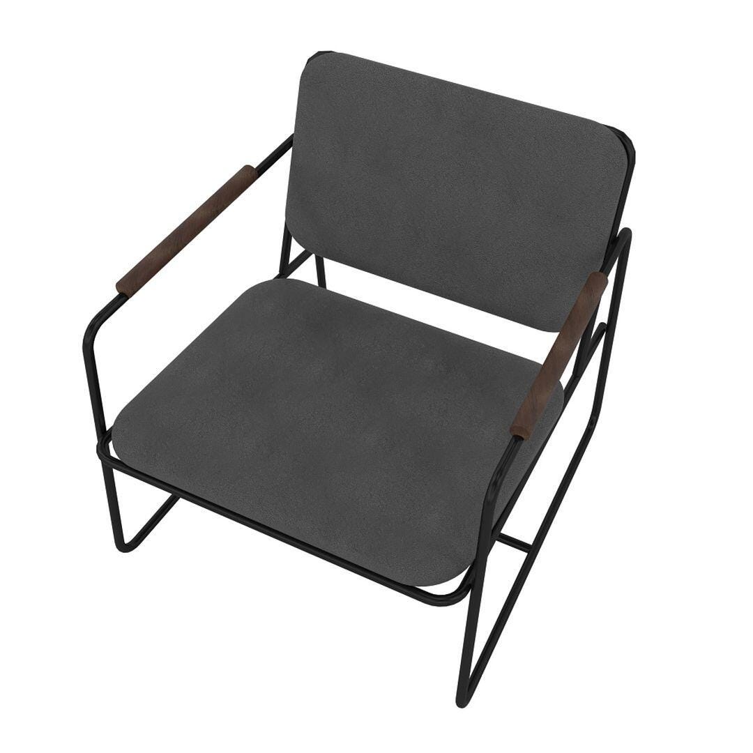 Manhattan Comfort Whythe Accent Chair, Black, large