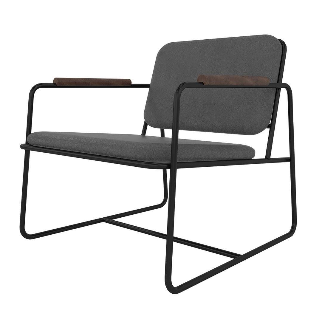 Manhattan Comfort Whythe Accent Chair, Black, large