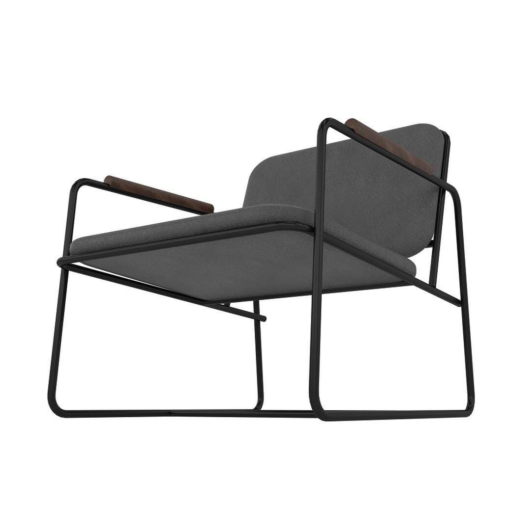 Manhattan Comfort Whythe Accent Chair, Black, large
