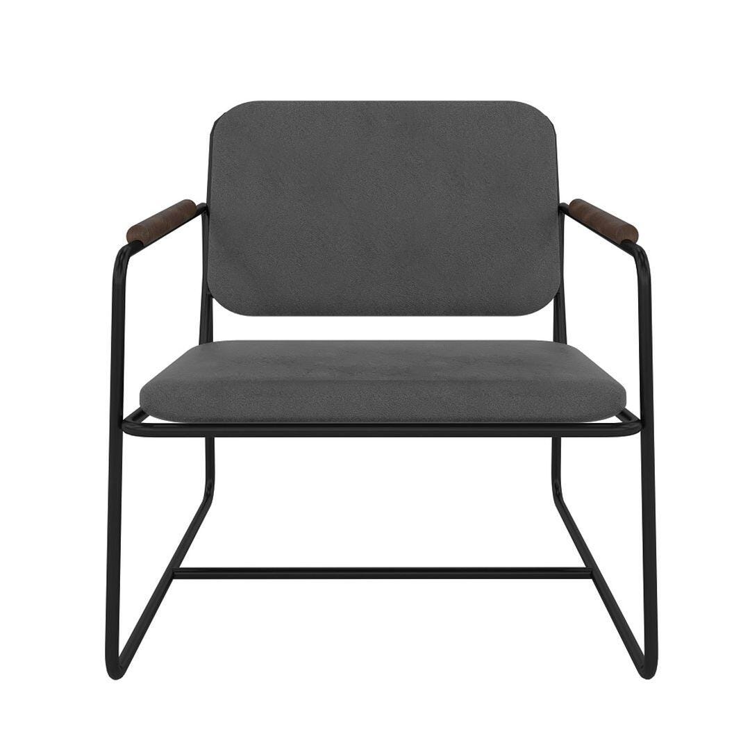Manhattan Comfort Whythe Accent Chair, Black, large