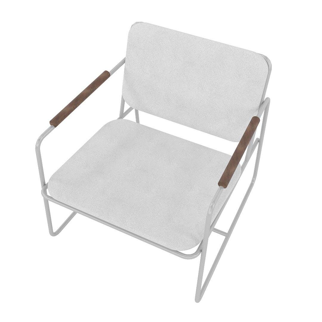 Manhattan Comfort Whythe Accent Chair, White, large