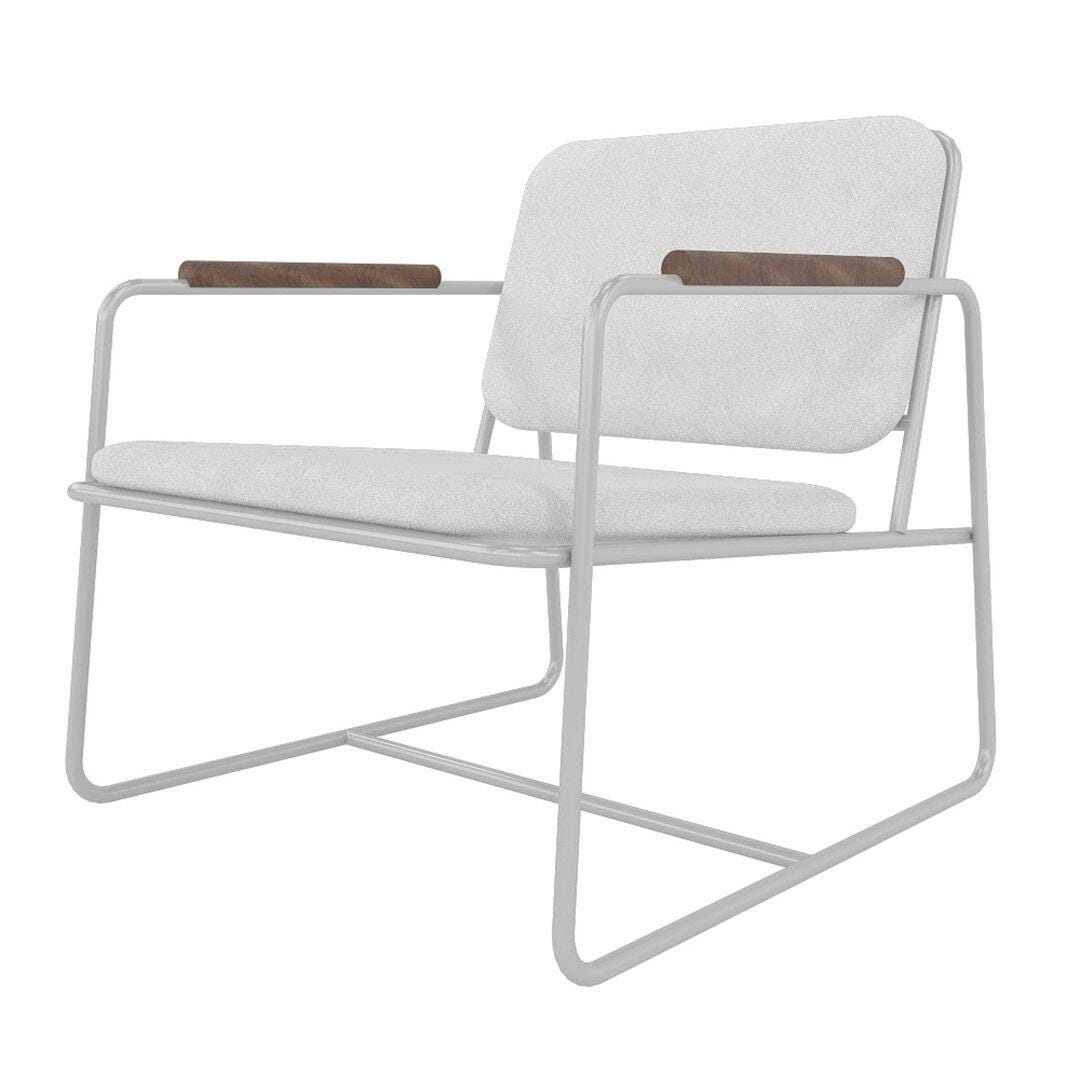 Manhattan Comfort Whythe Accent Chair, White, large