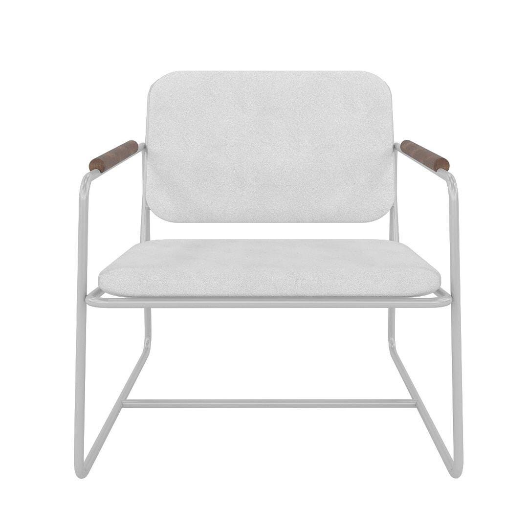 Manhattan Comfort Whythe Accent Chair, White, large