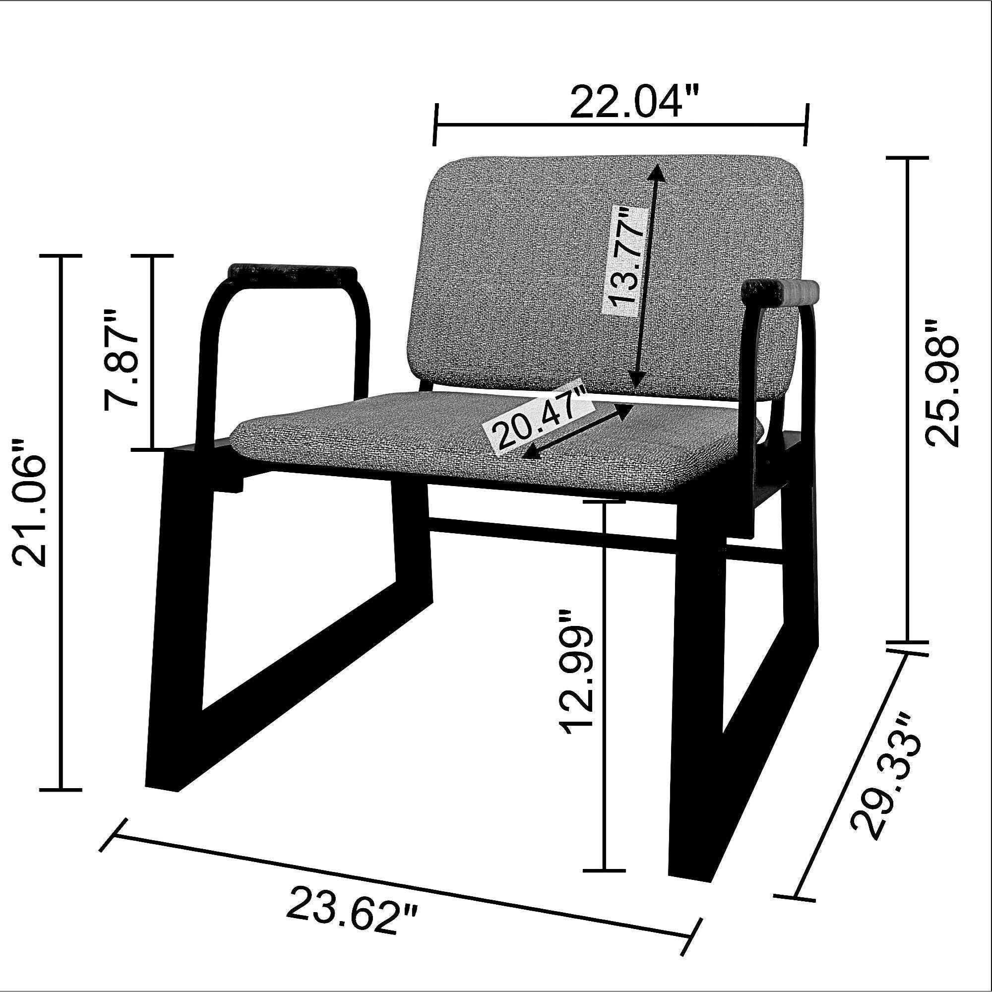 Manhattan Comfort Whythe Accent Chair, White, large