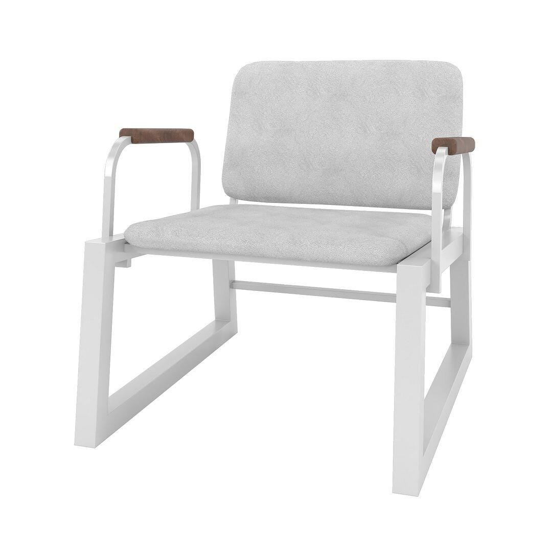 Manhattan Comfort Whythe Accent Chair, White, large