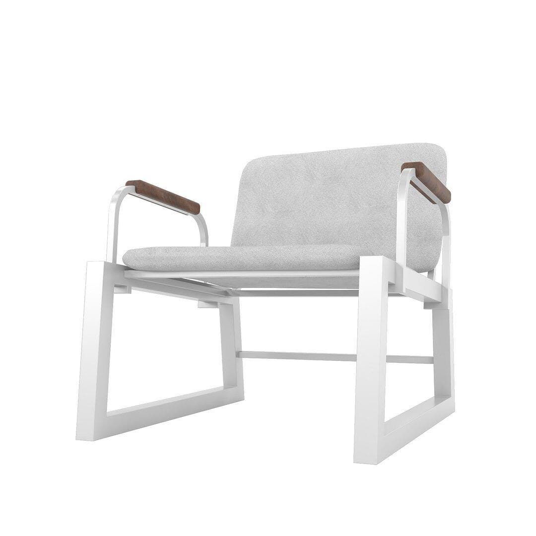 Manhattan Comfort Whythe Accent Chair, White, large