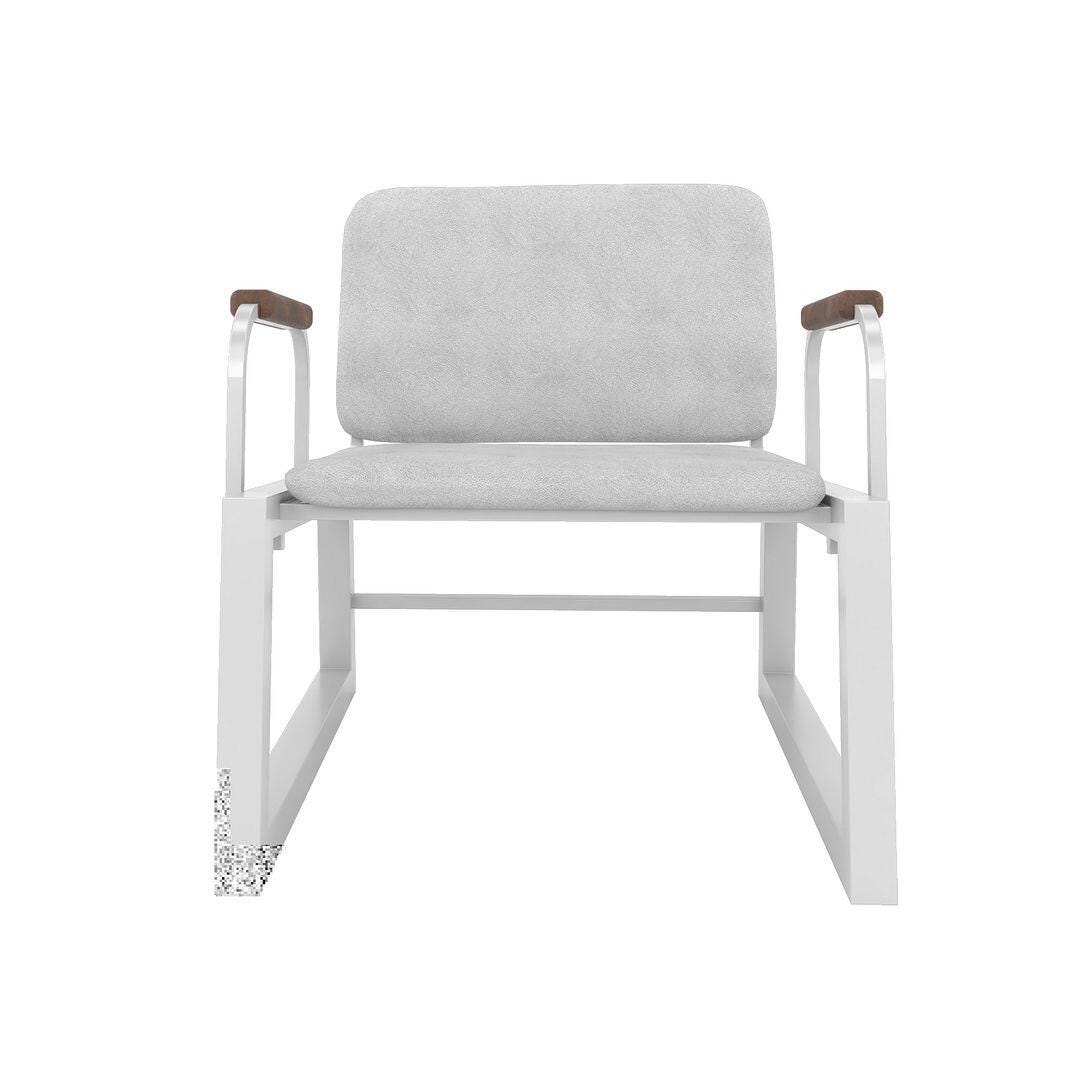 Manhattan Comfort Whythe Accent Chair, White, large