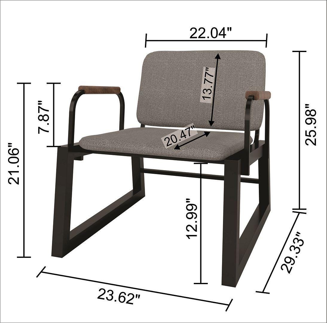 Manhattan Comfort Whythe Accent Chair, Black, large